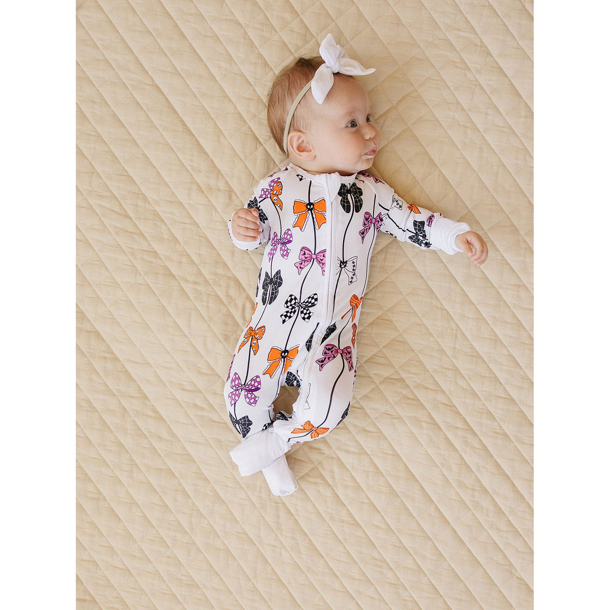 Bamboo Zip Romper | Spooky Bows