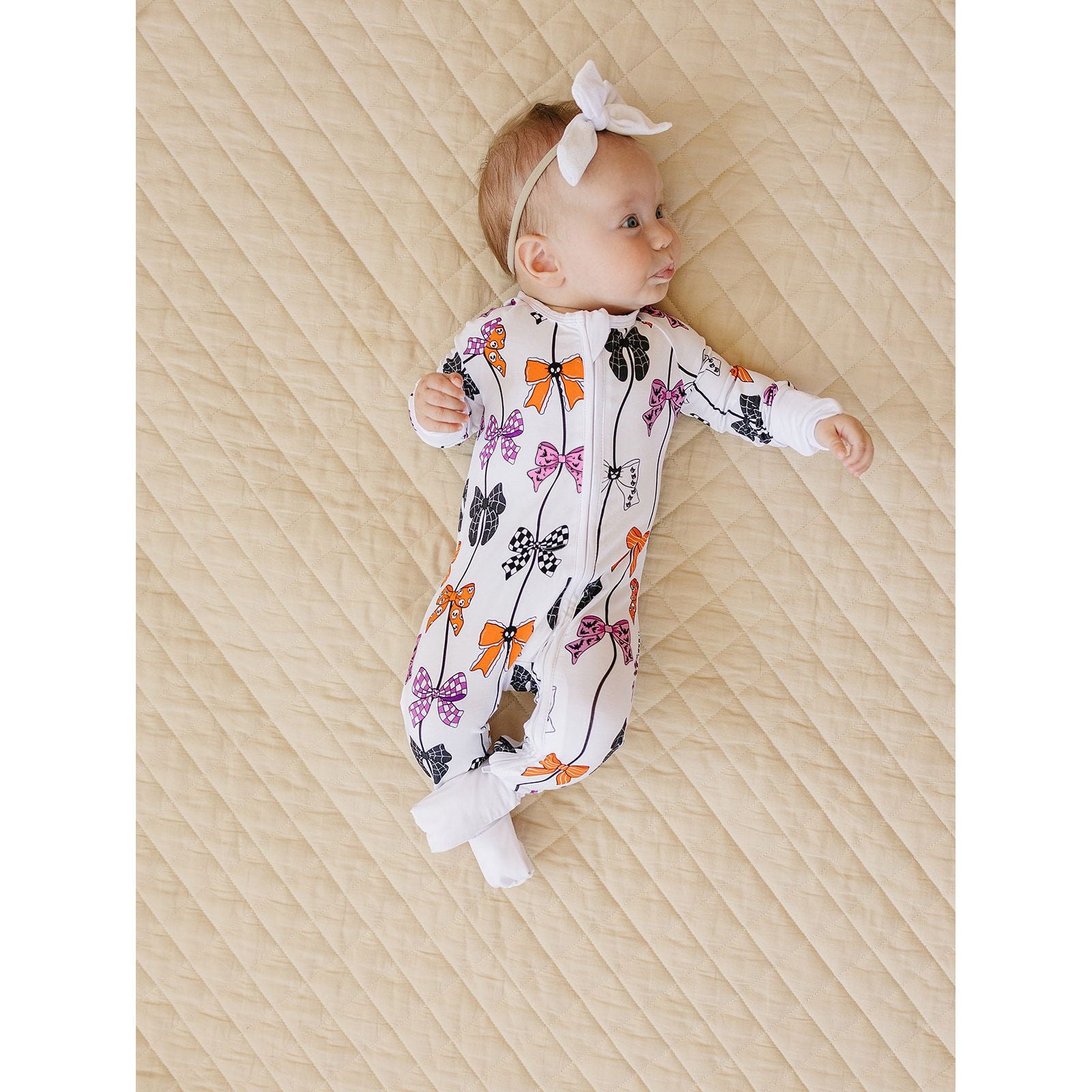 Bamboo Zip Romper | Spooky Bows