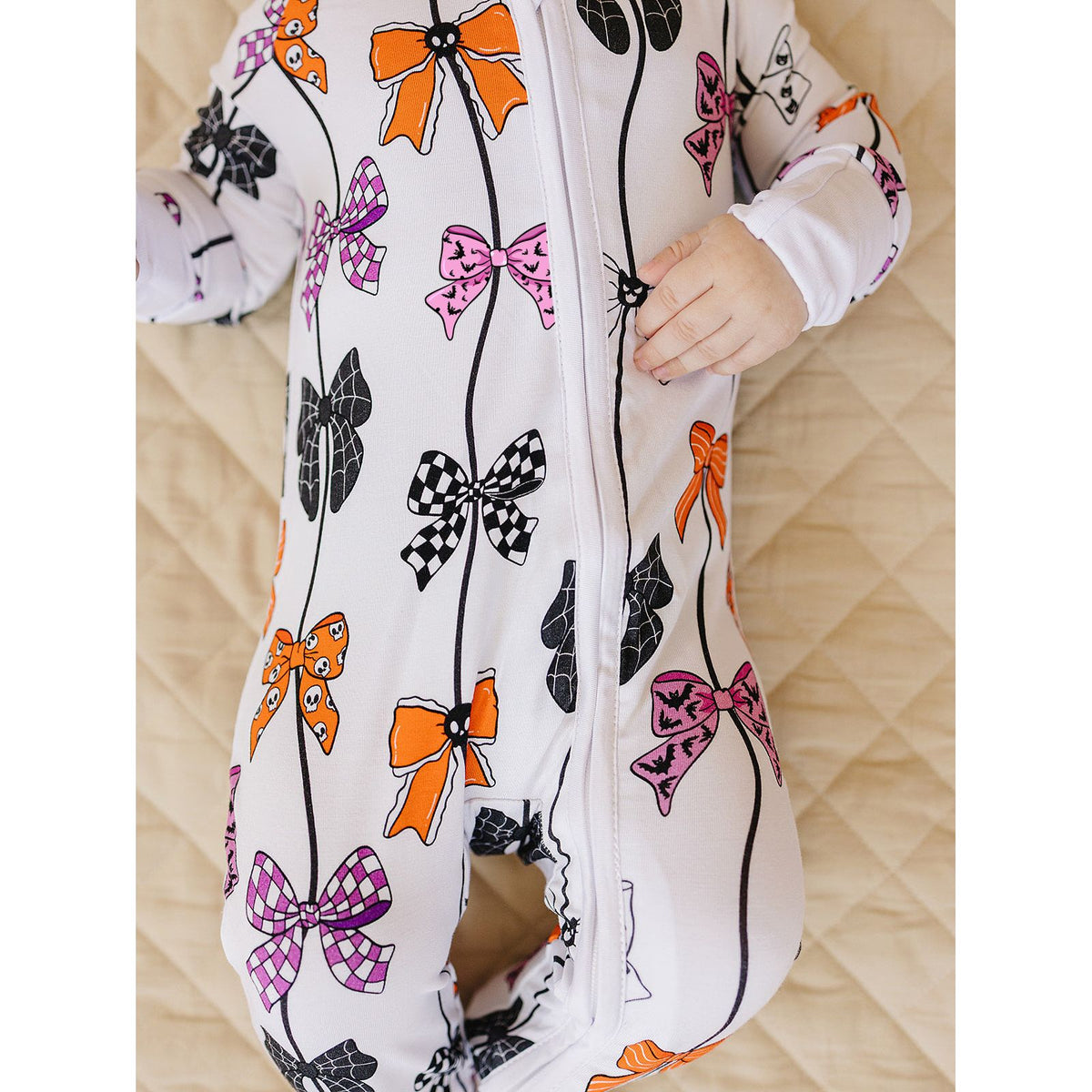 Bamboo Zip Romper | Spooky Bows
