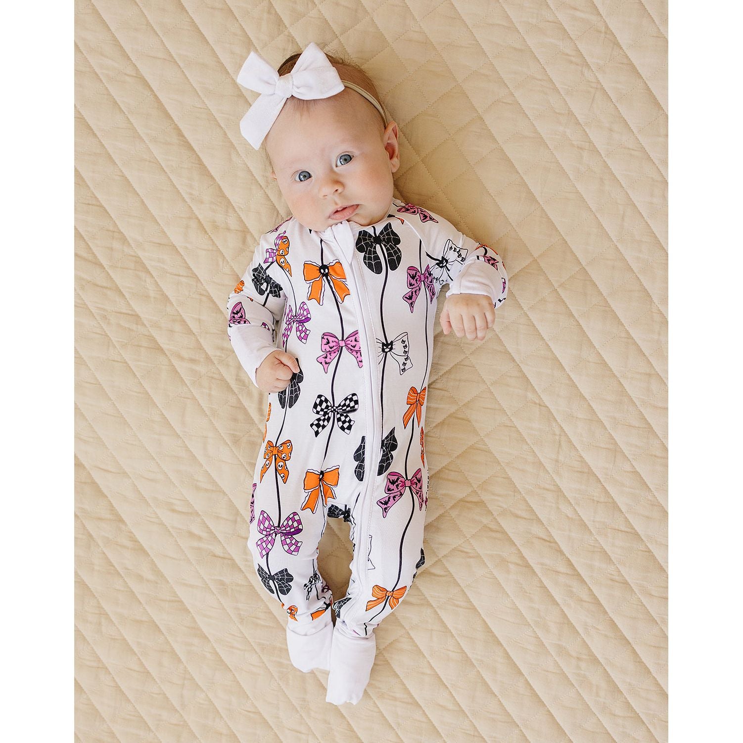 Bamboo Zip Romper | Spooky Bows