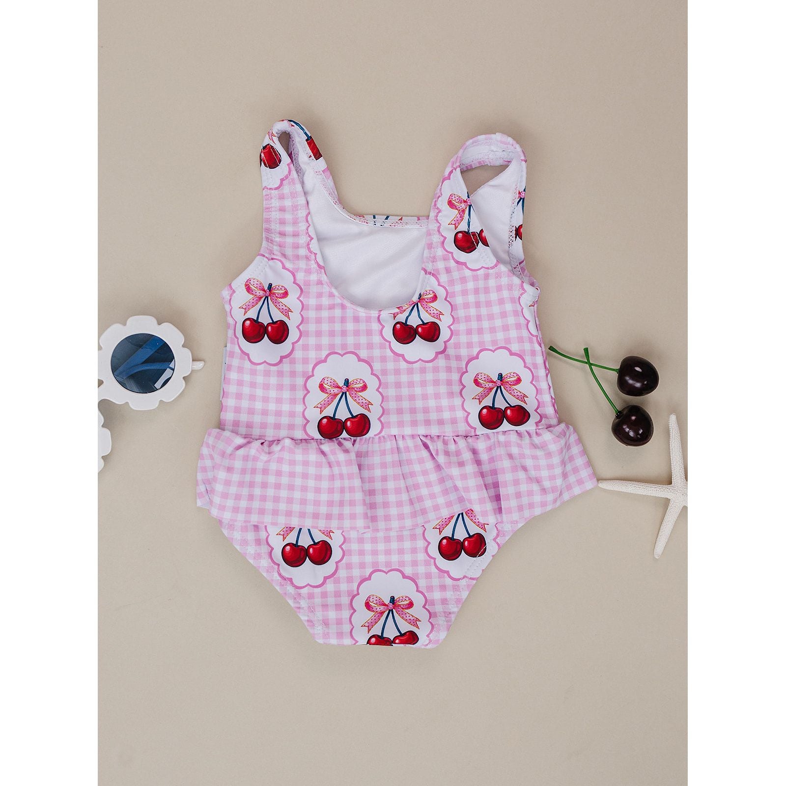 One Piece Swimsuit | Gingham Cherry