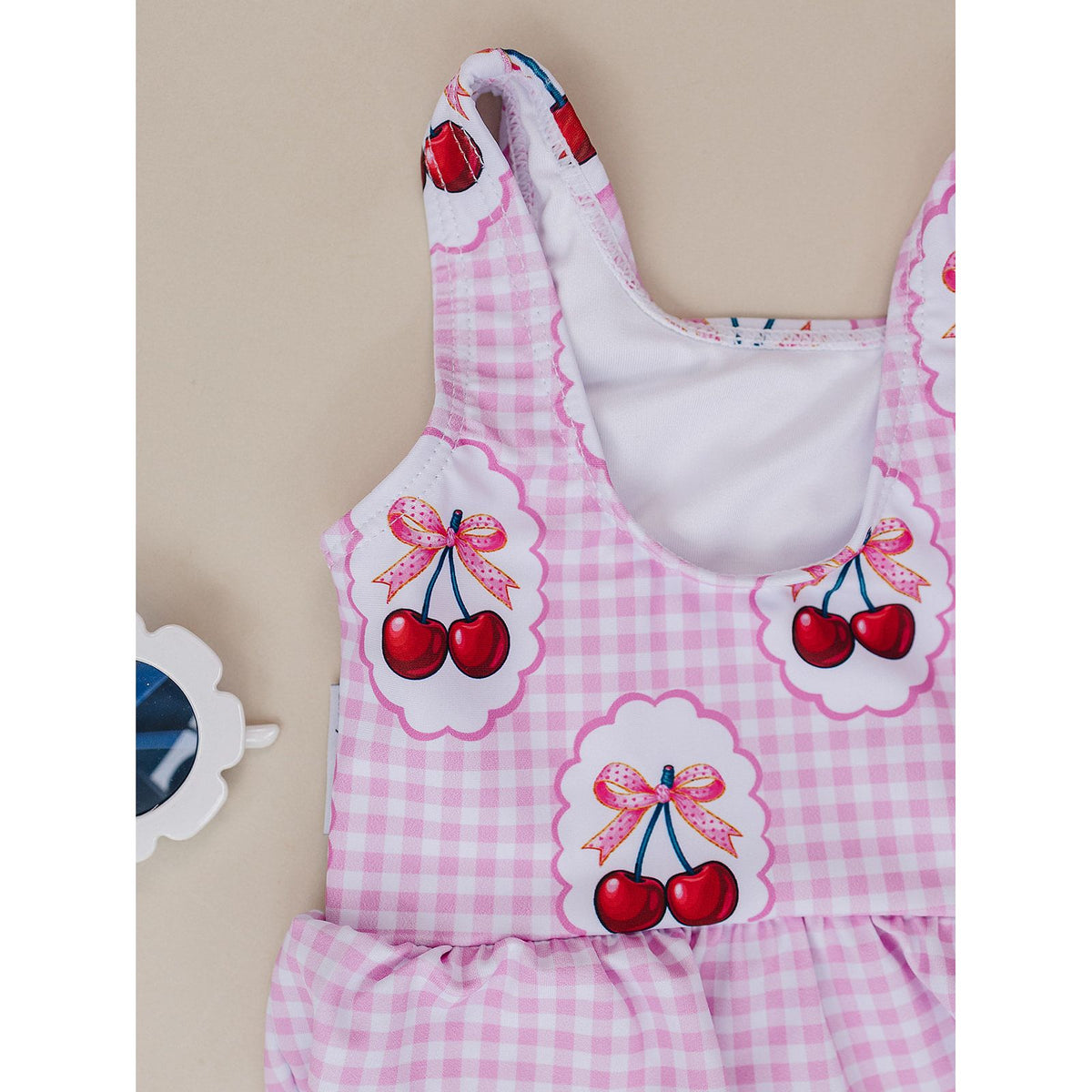 One Piece Swimsuit | Gingham Cherry