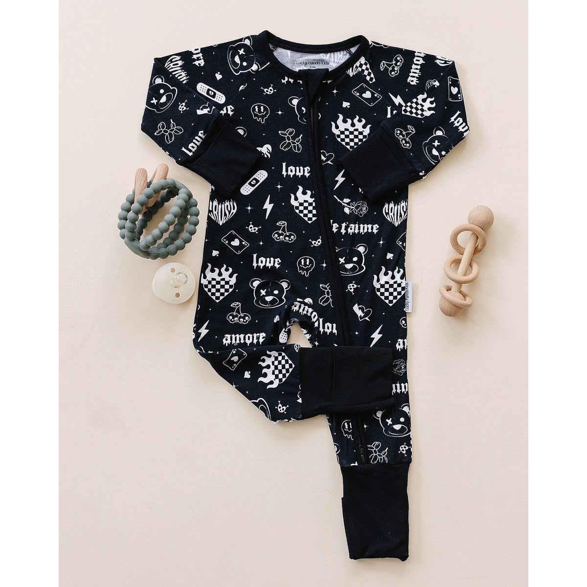 Bamboo Zip Romper | Wild Heart