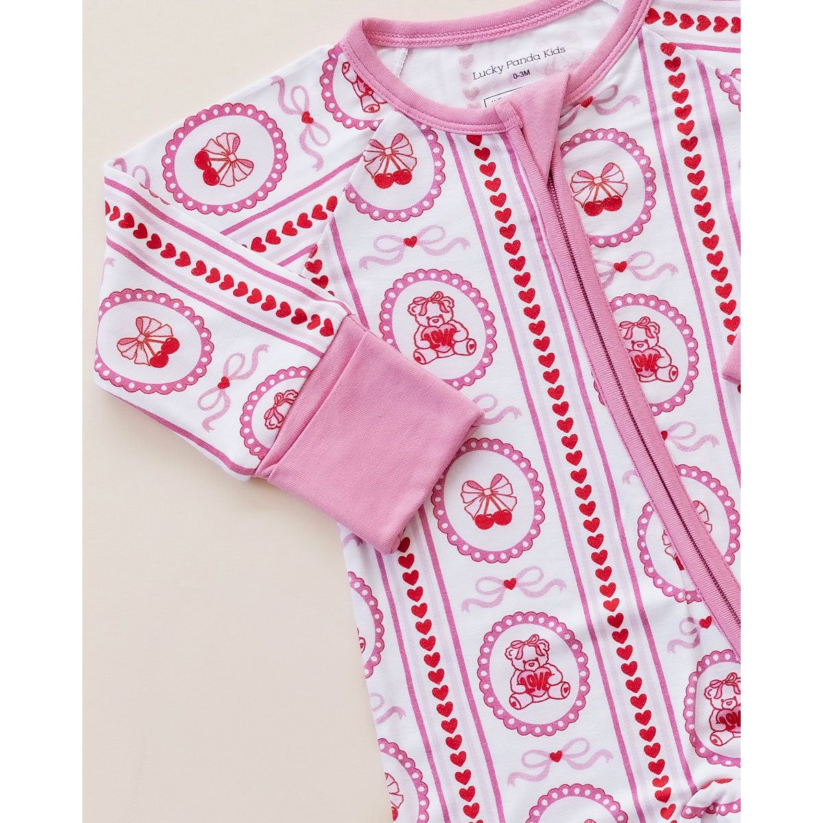 Bamboo Zip Romper | Cherry Bear