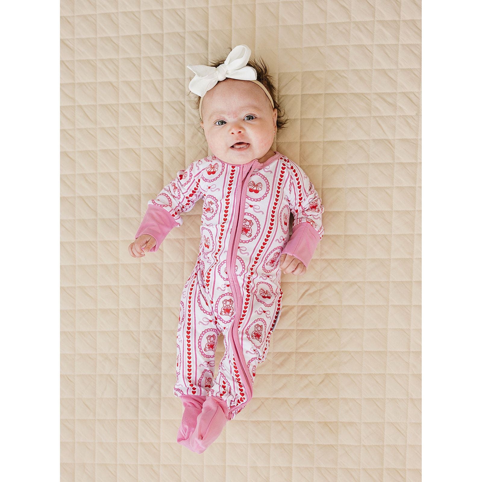 Bamboo Zip Romper | Cherry Bear
