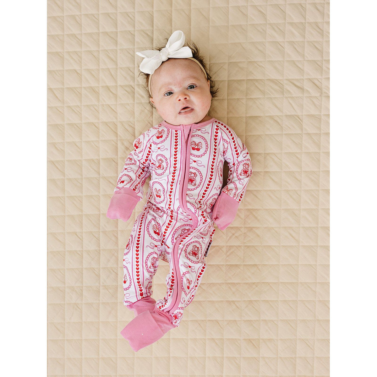 Bamboo Zip Romper | Cherry Bear