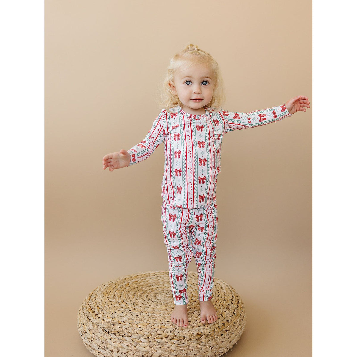 Bamboo Two Piece Set | Retro Candy Cane