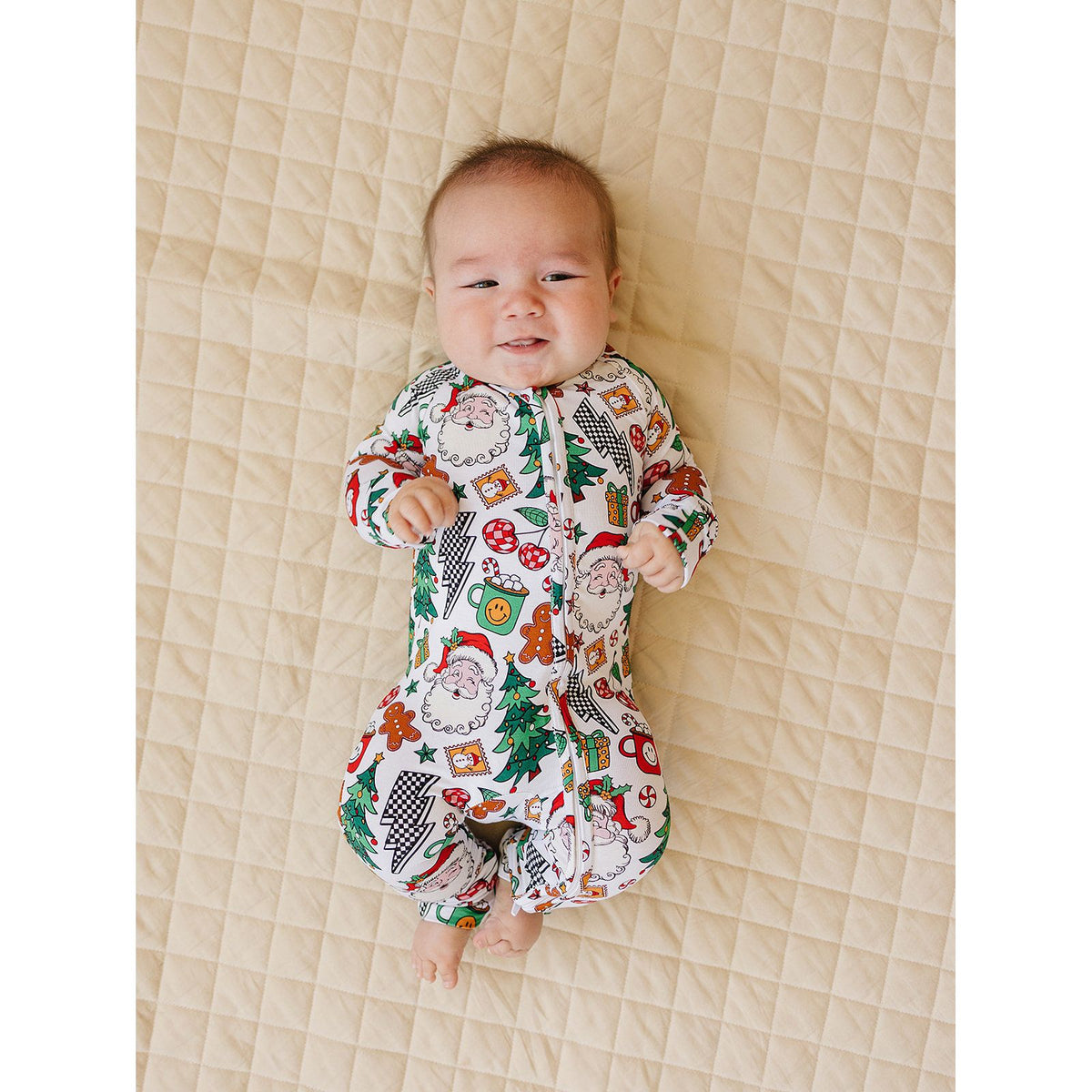 Bamboo Zip Romper | Christmas Vibes