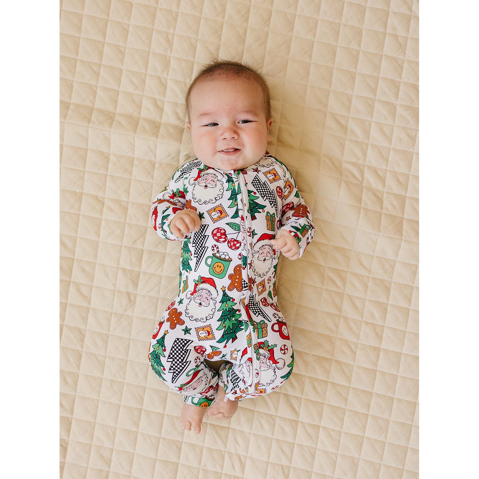 Bamboo Zip Romper | Christmas Vibes