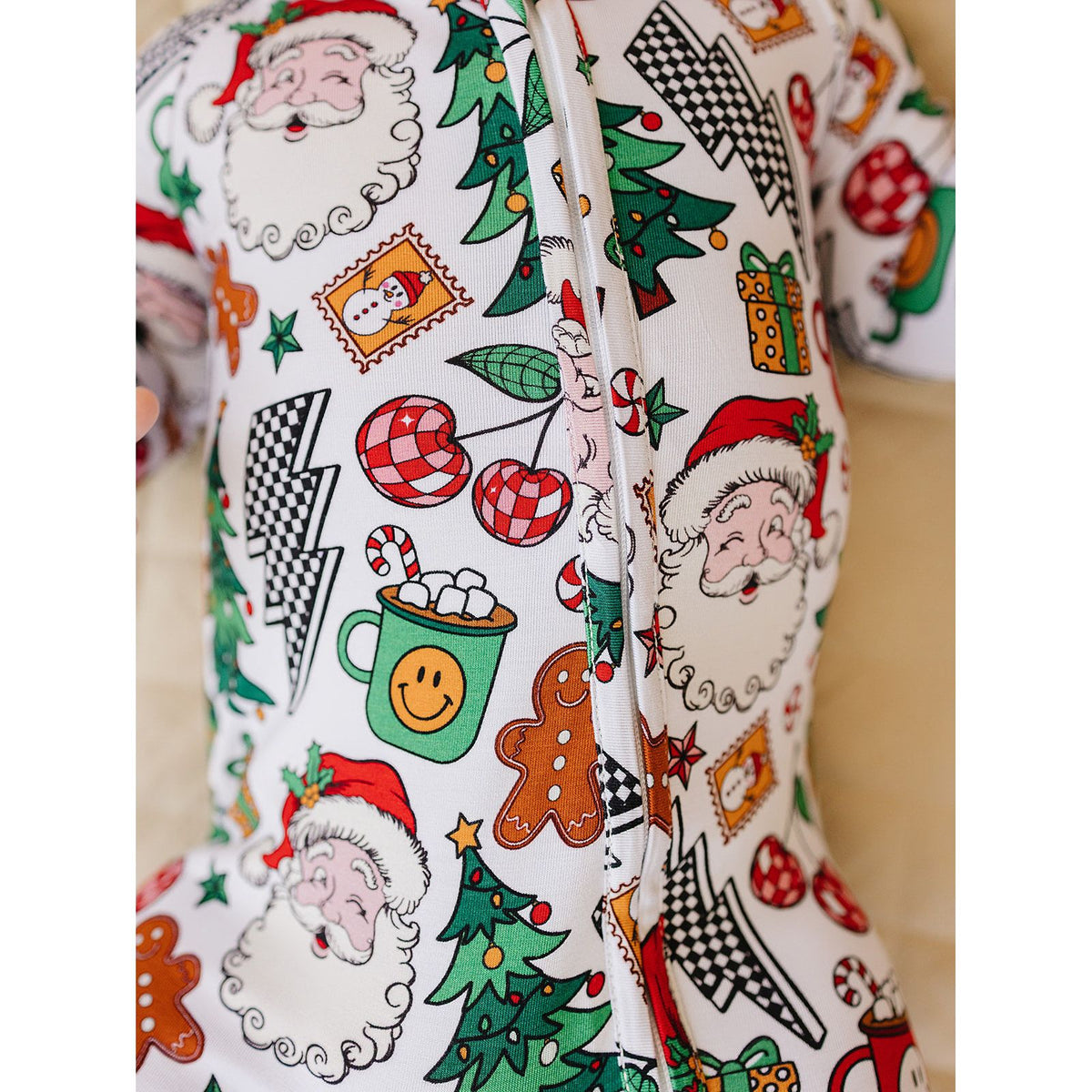 Bamboo Zip Romper | Christmas Vibes