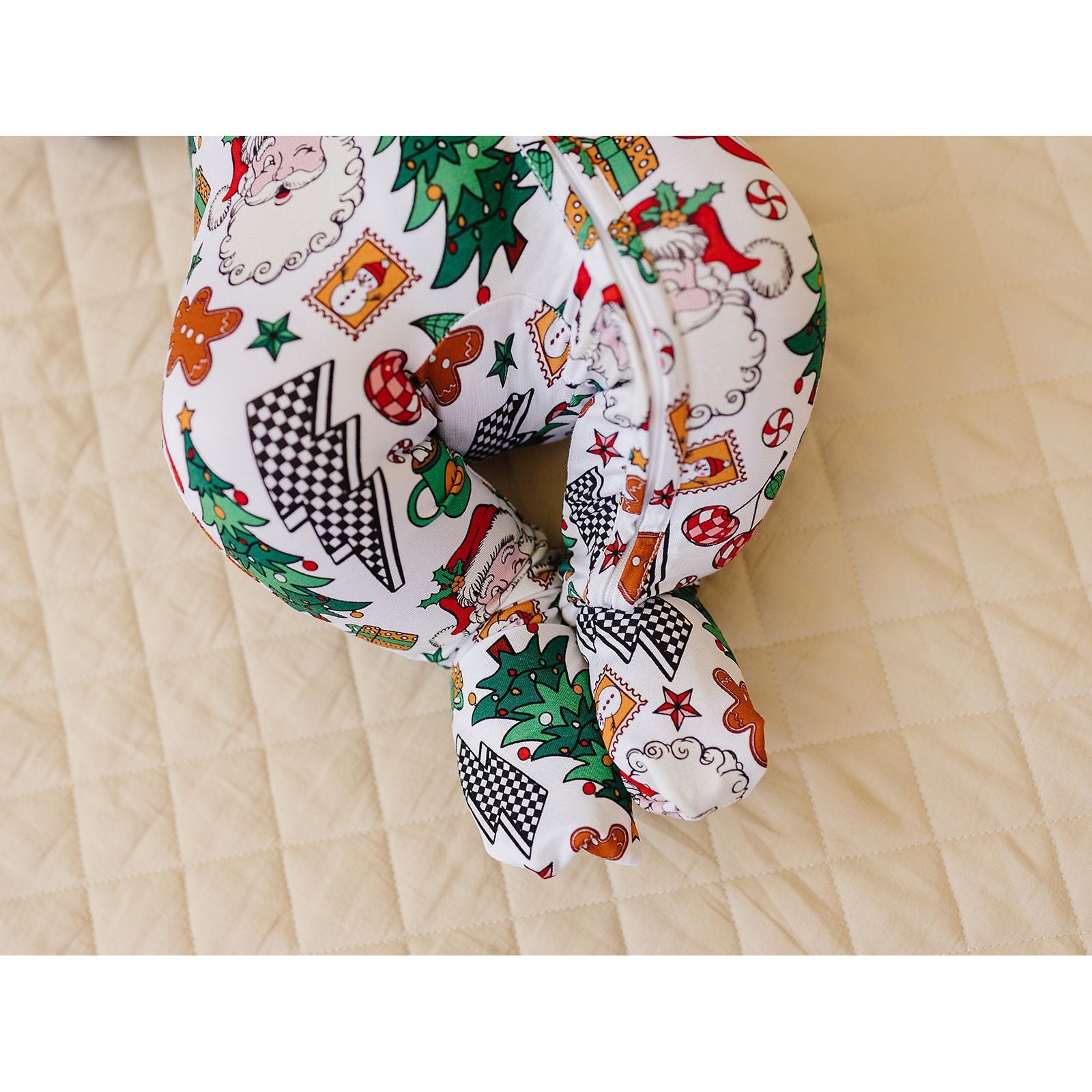 Bamboo Zip Romper | Christmas Vibes