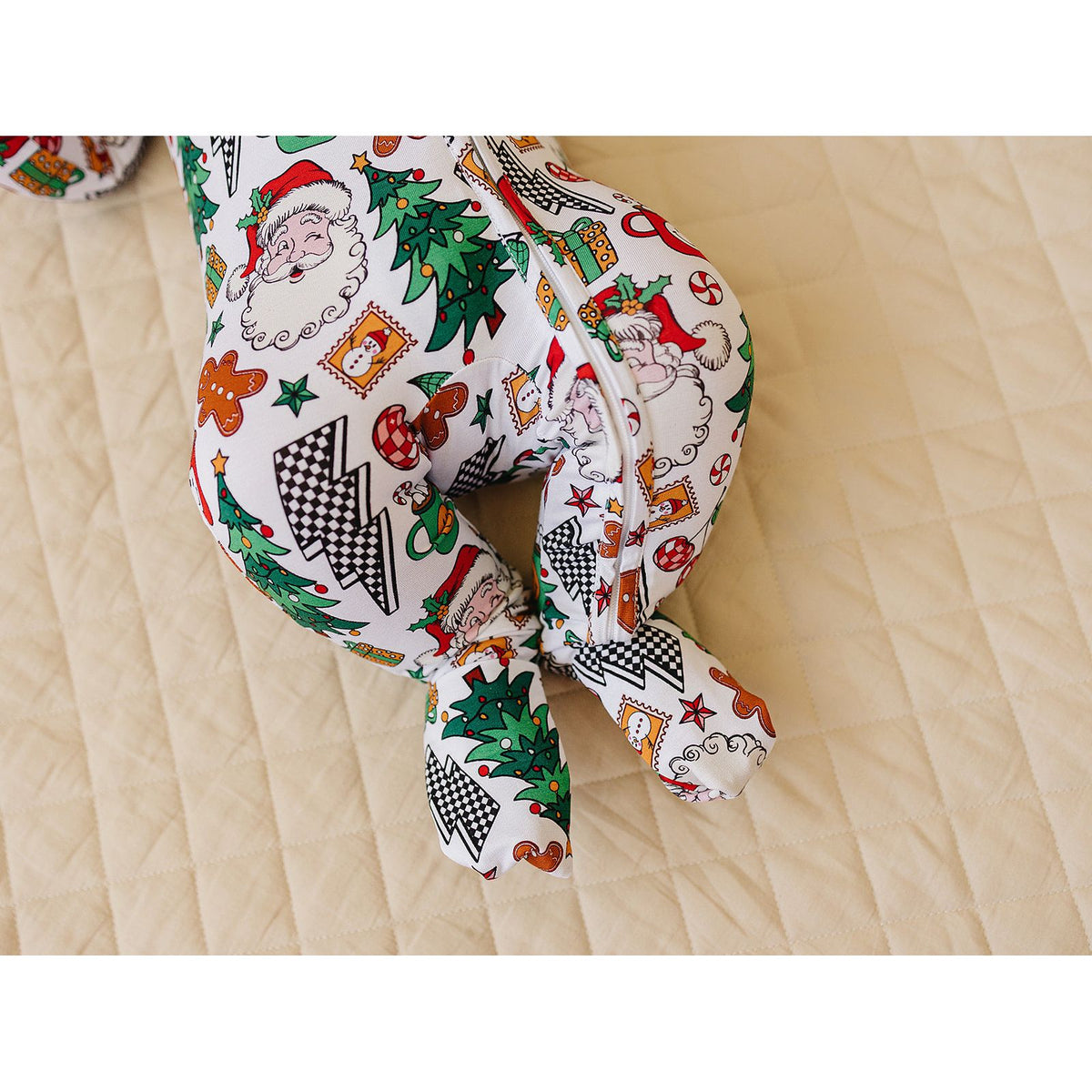 Bamboo Zip Romper | Christmas Vibes