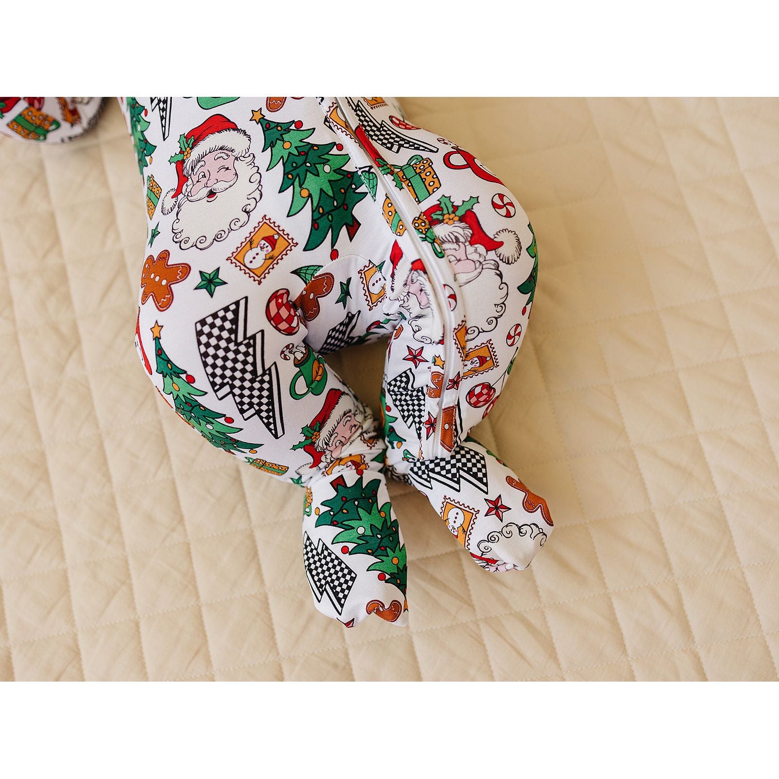 Bamboo Zip Romper | Christmas Vibes