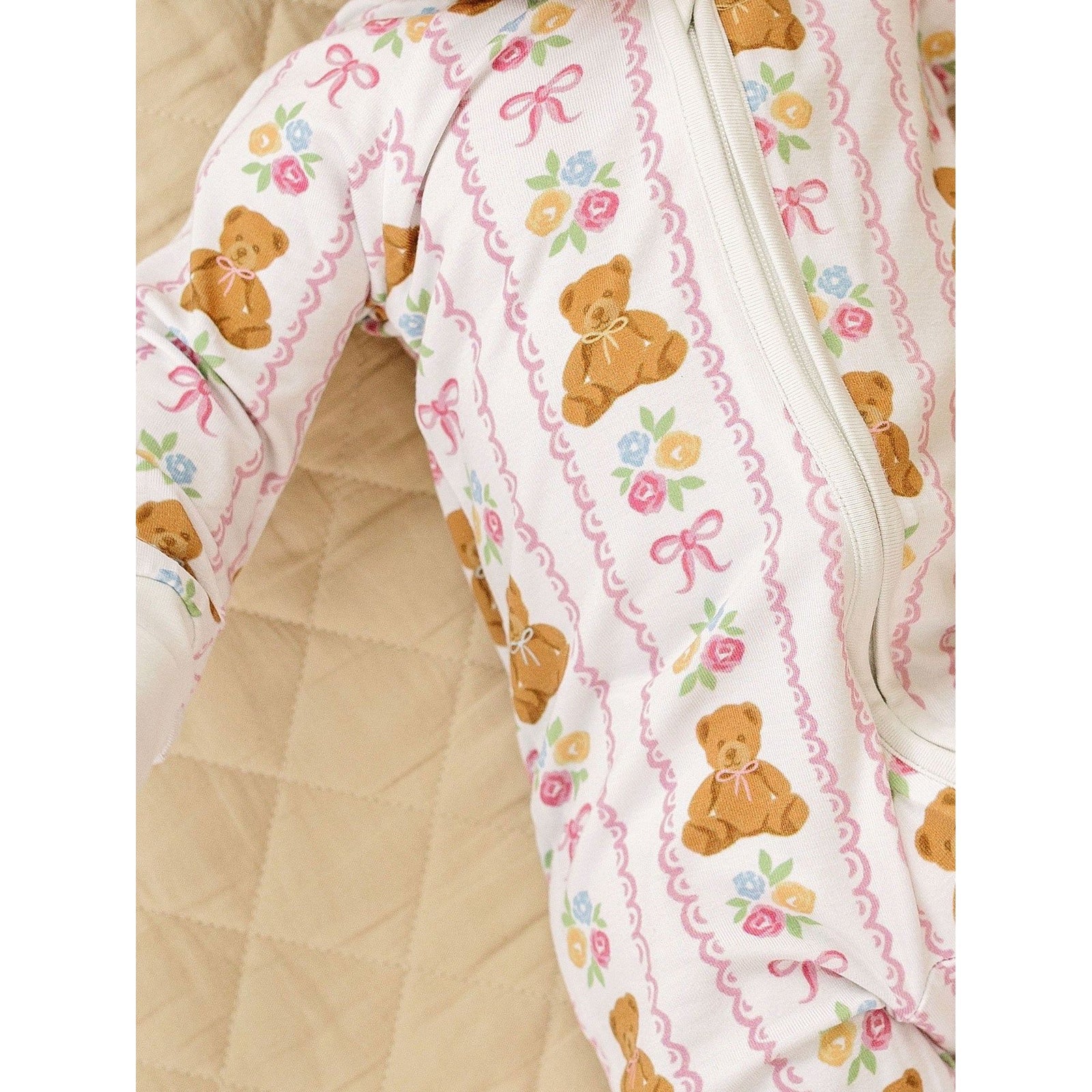 Bamboo Zip Romper | Honey Bear