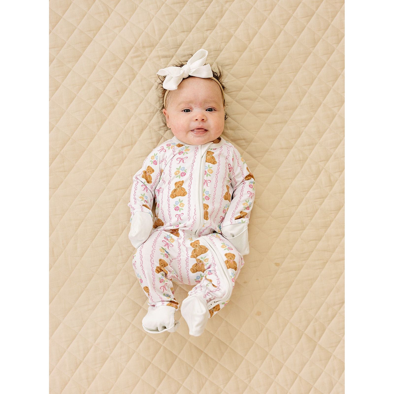 Bamboo Zip Romper | Honey Bear