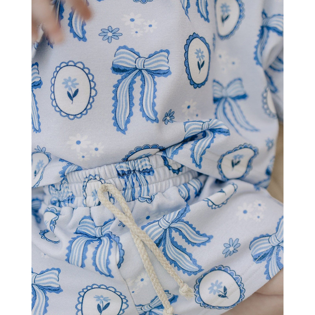 Shorts Set | Blue Bow