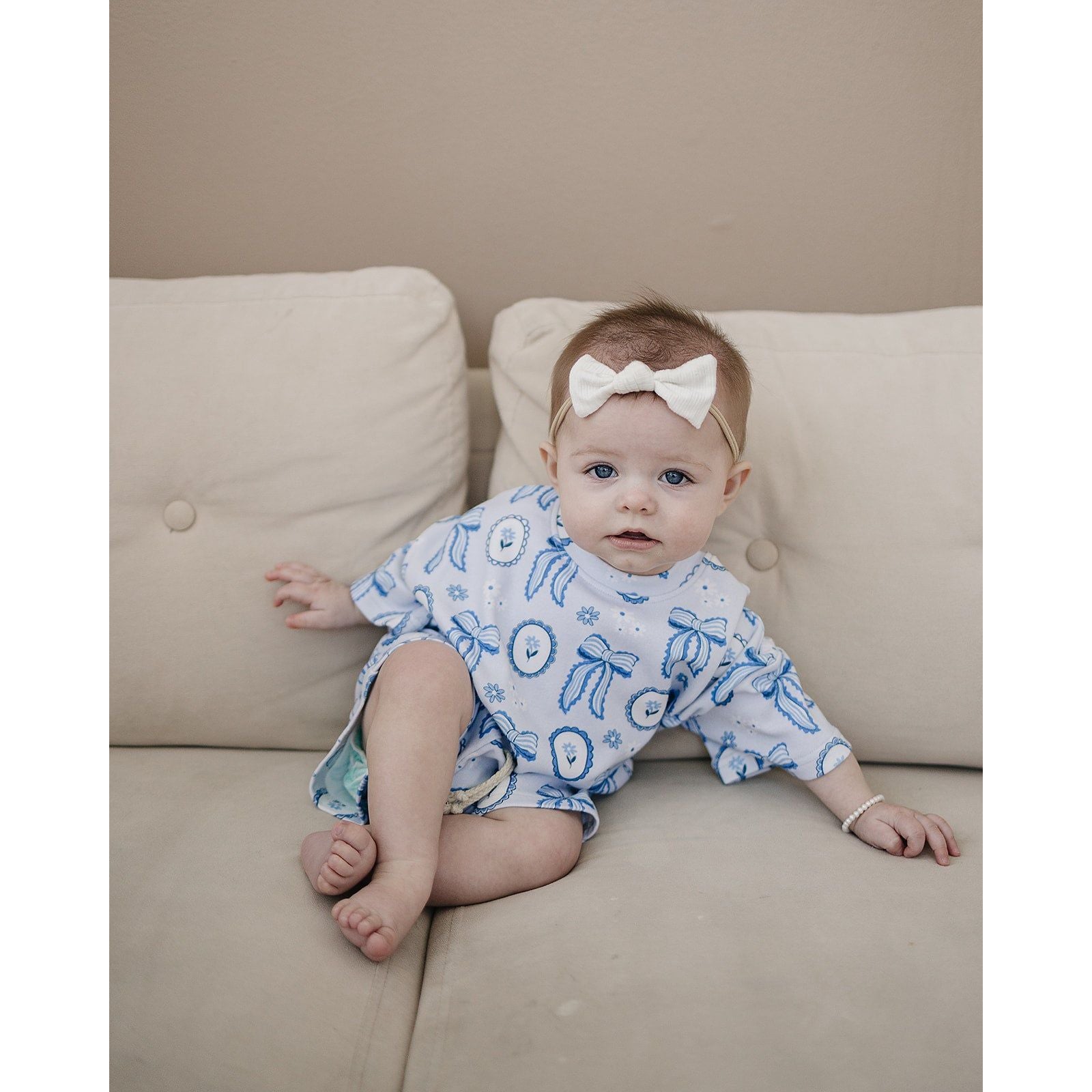 Shorts Set | Blue Bow