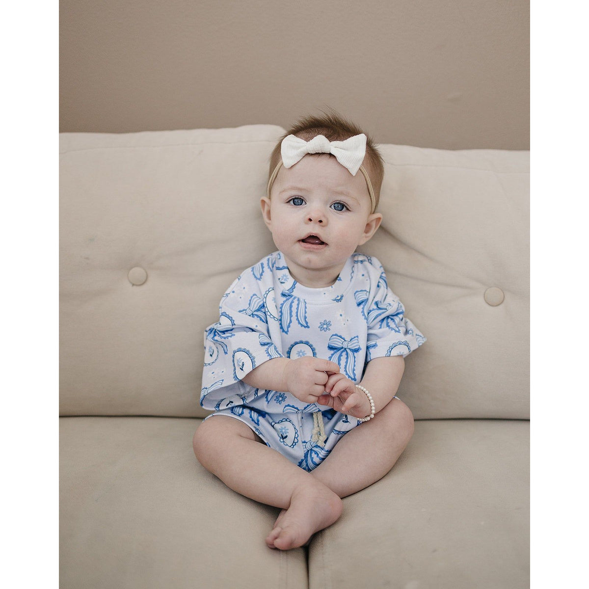 Shorts Set | Blue Bow