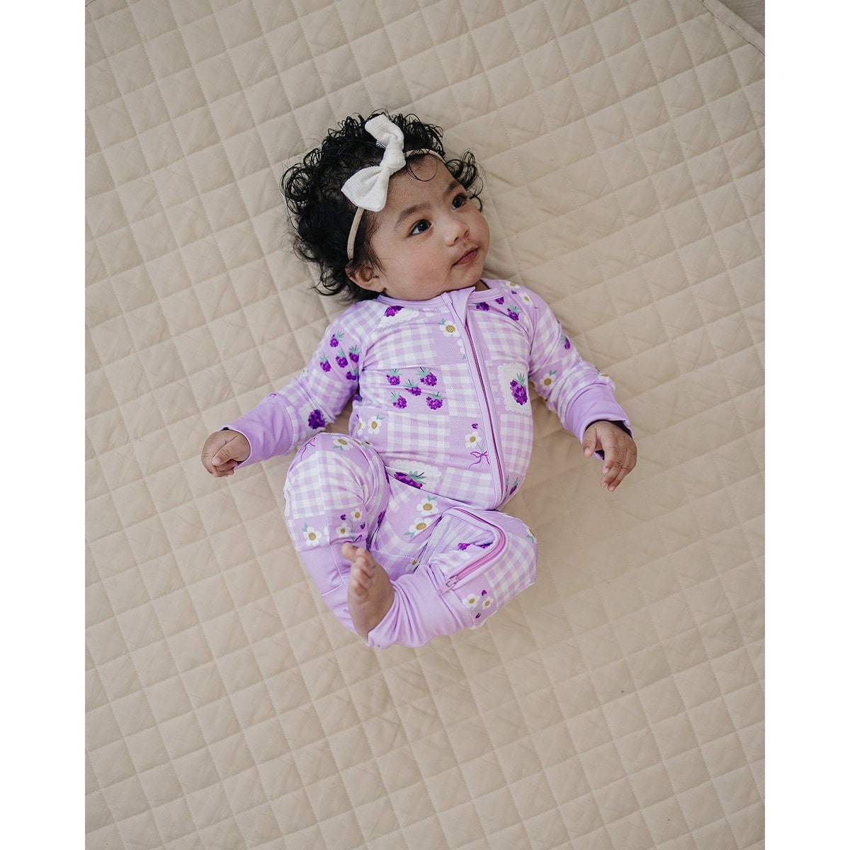 Bamboo Zip Romper | Raspberry