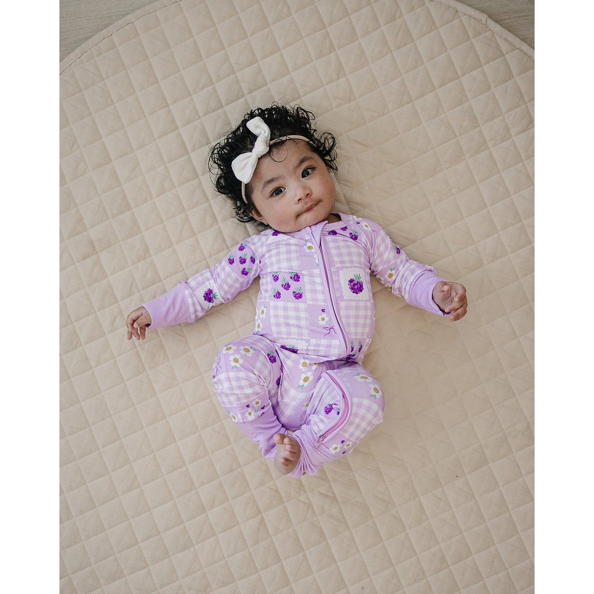 Bamboo Zip Romper | Raspberry