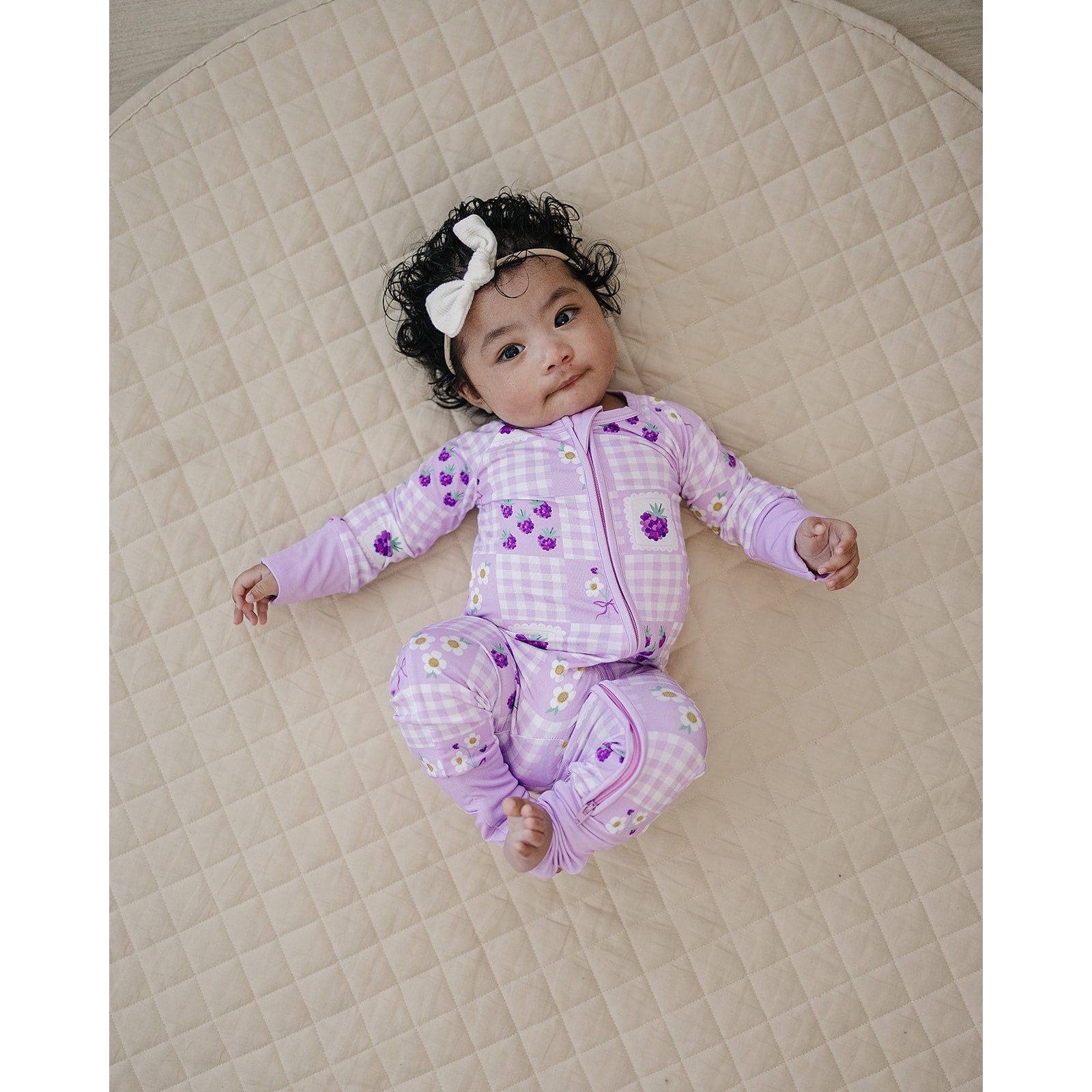 Bamboo Zip Romper | Raspberry