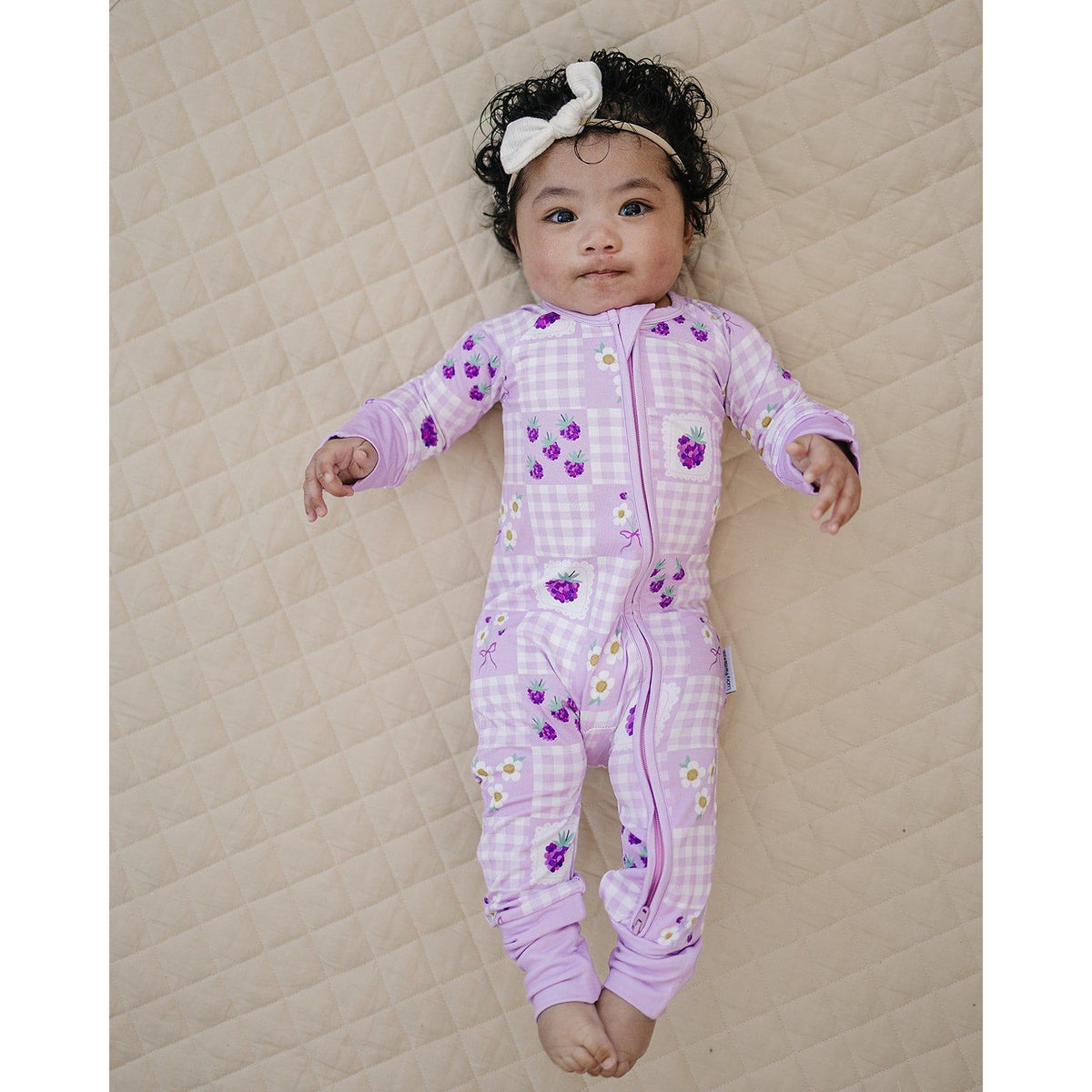 Bamboo Zip Romper | Raspberry