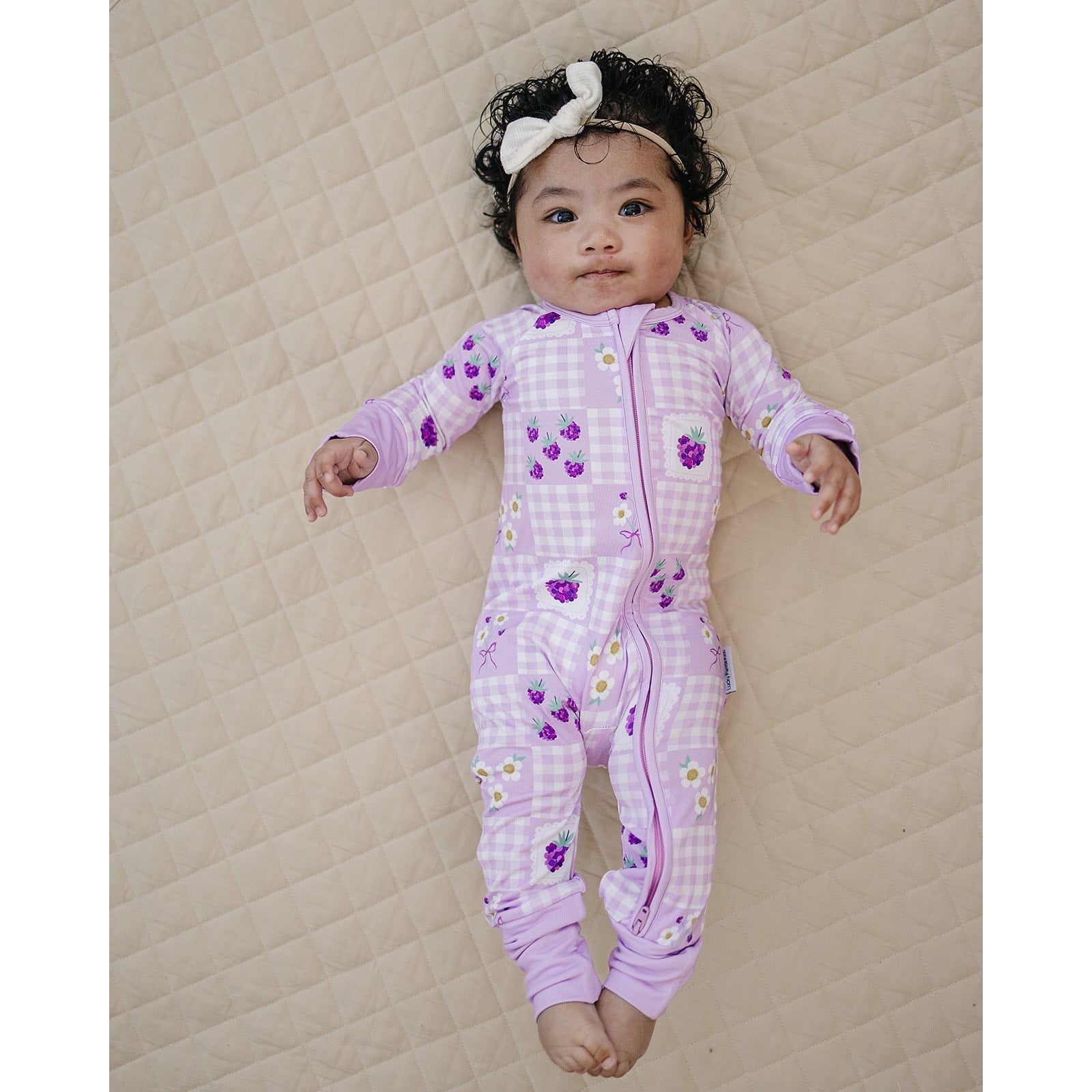 Bamboo Zip Romper | Raspberry