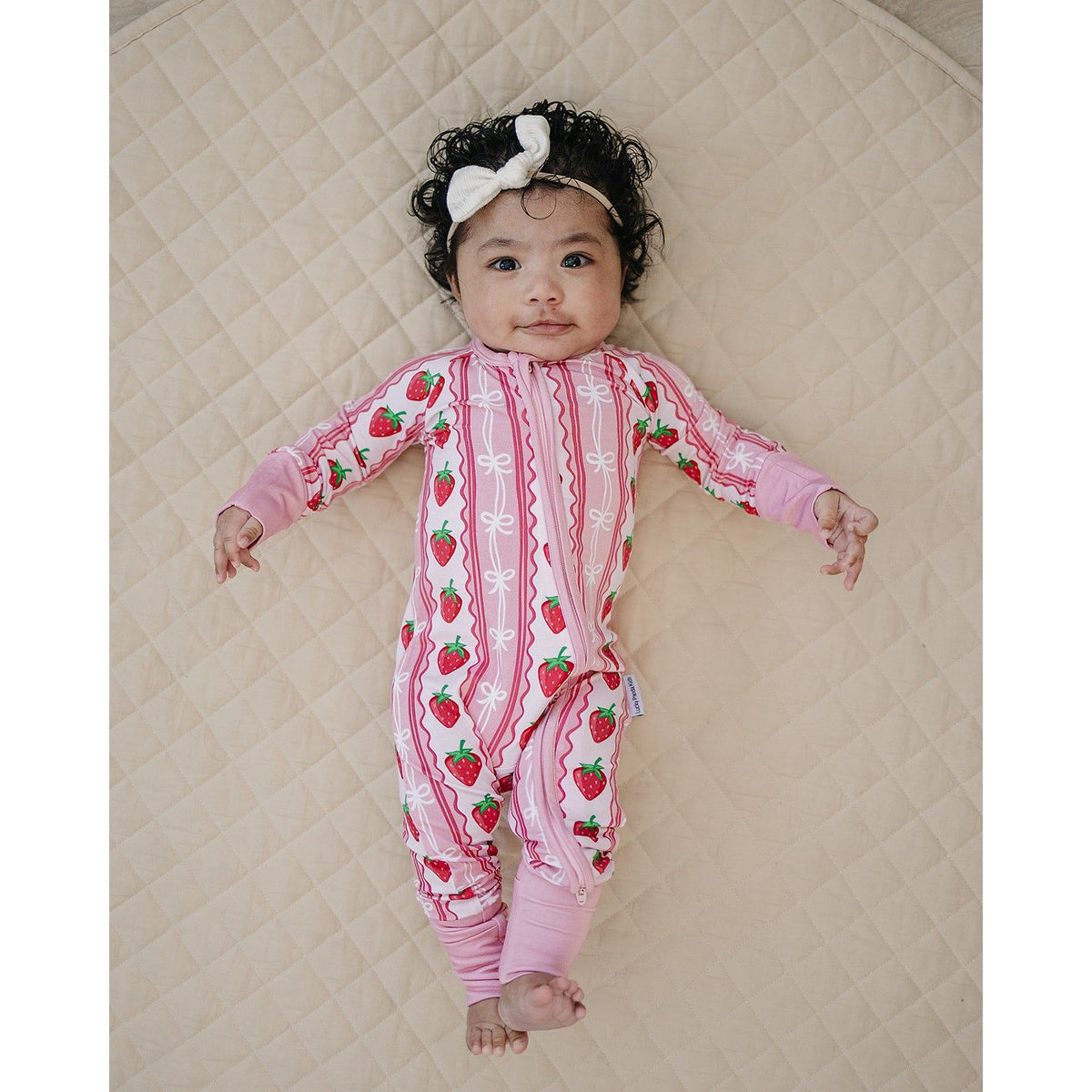 Bamboo Zip Romper | Strawberry