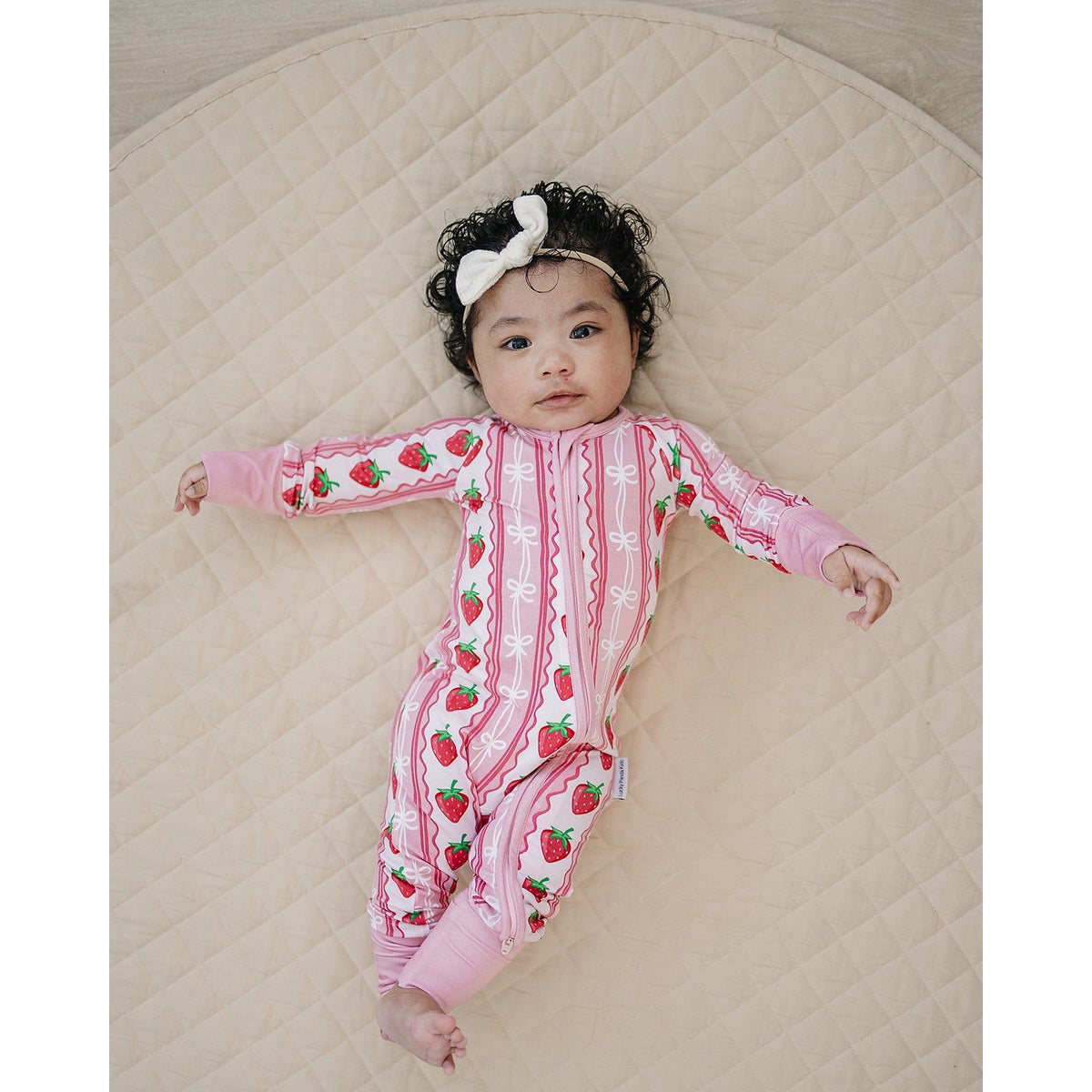Bamboo Zip Romper | Strawberry