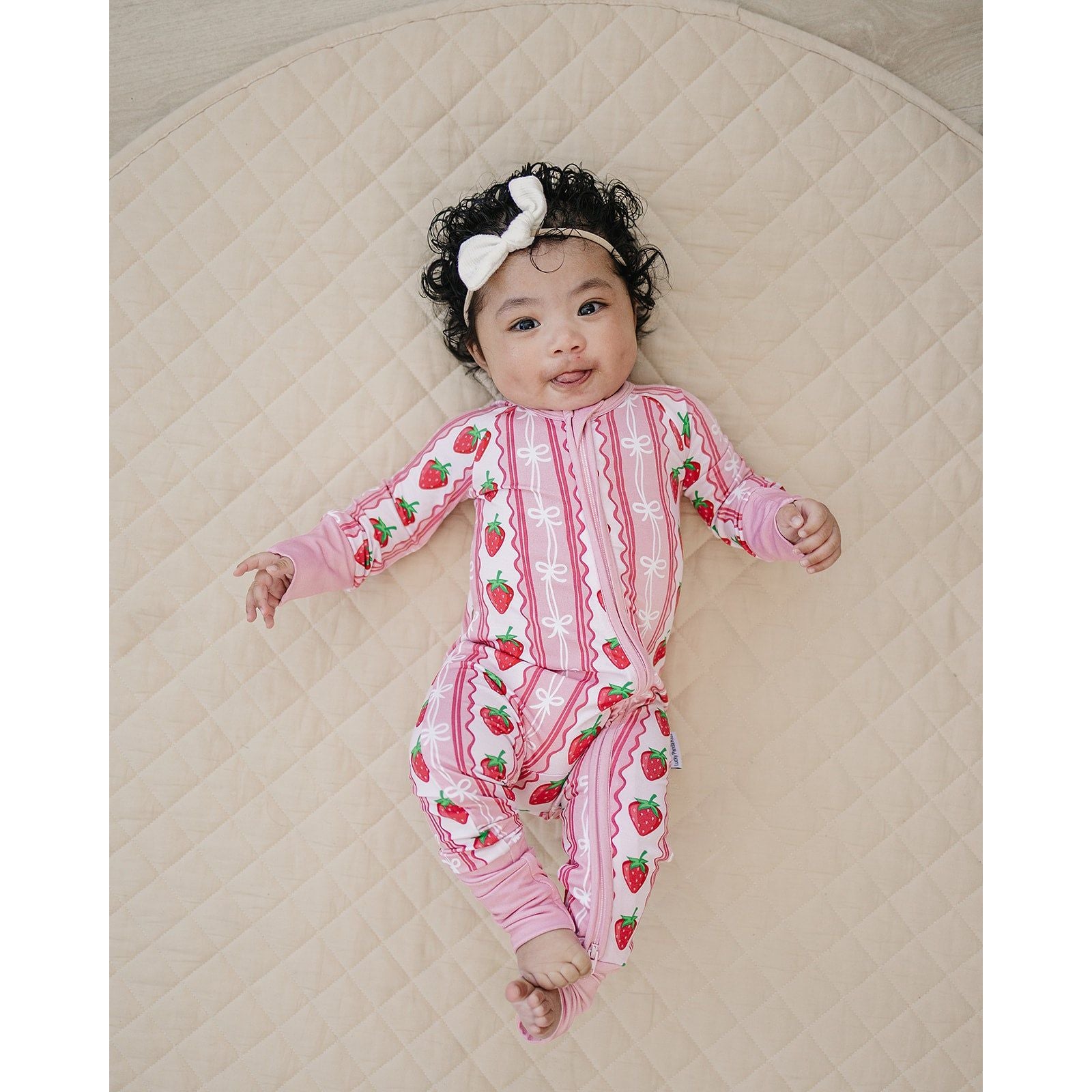 Bamboo Zip Romper | Strawberry