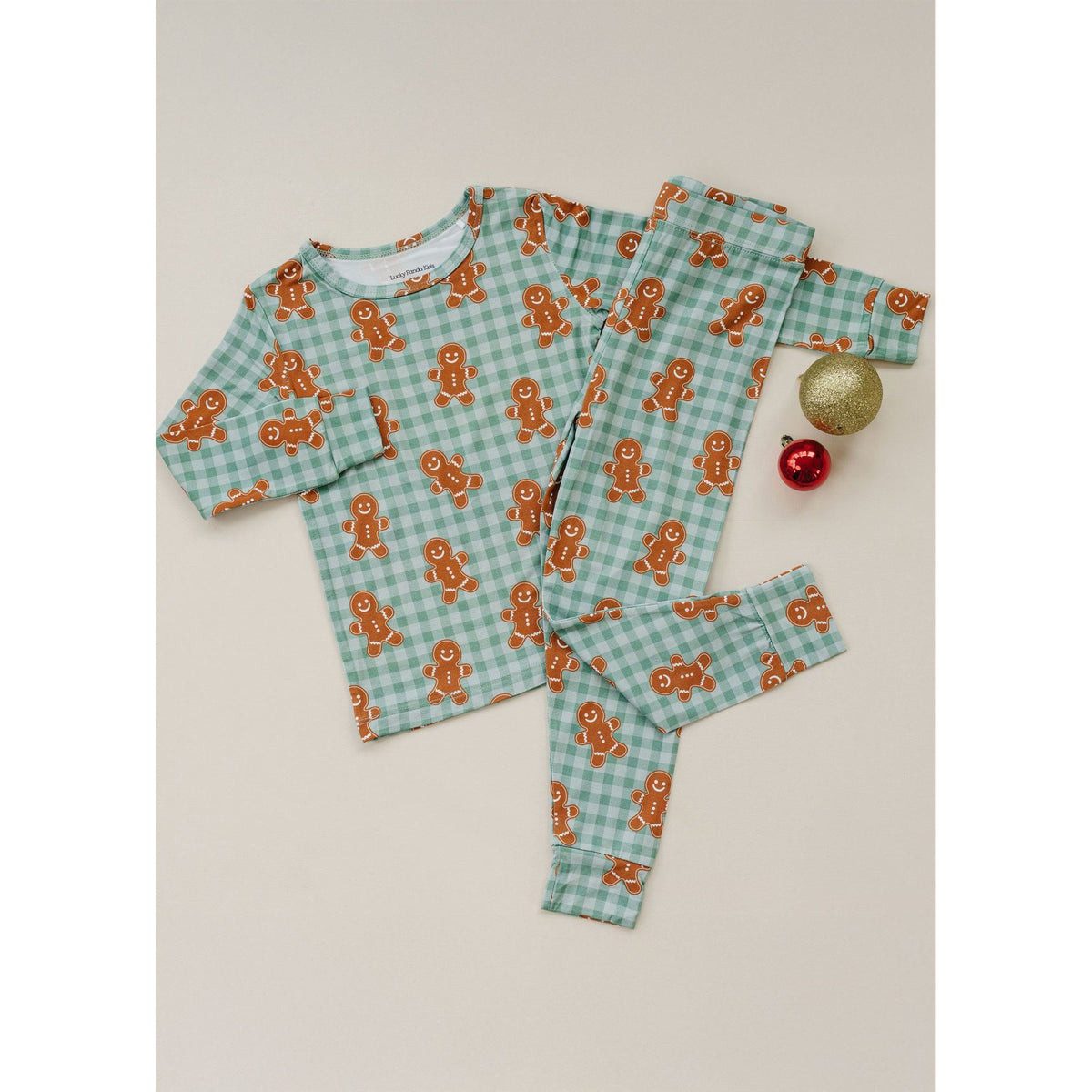 Bamboo Two Piece Set | Gingerbread Gingham