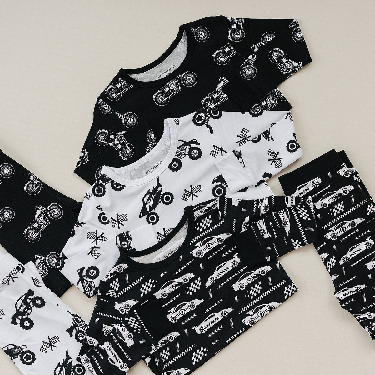 Bamboo Two Piece Set | Race Cars