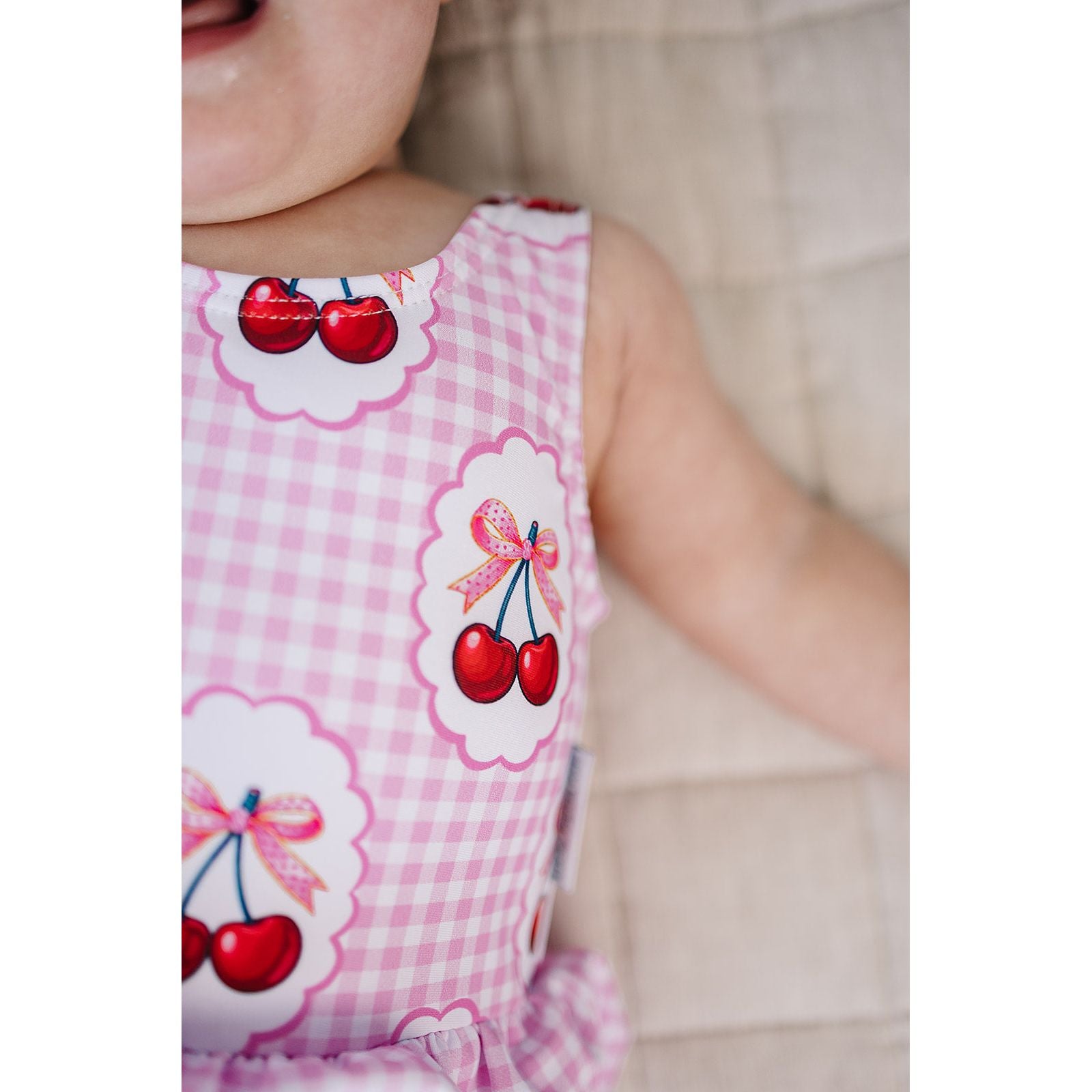 One Piece Swimsuit | Gingham Cherry
