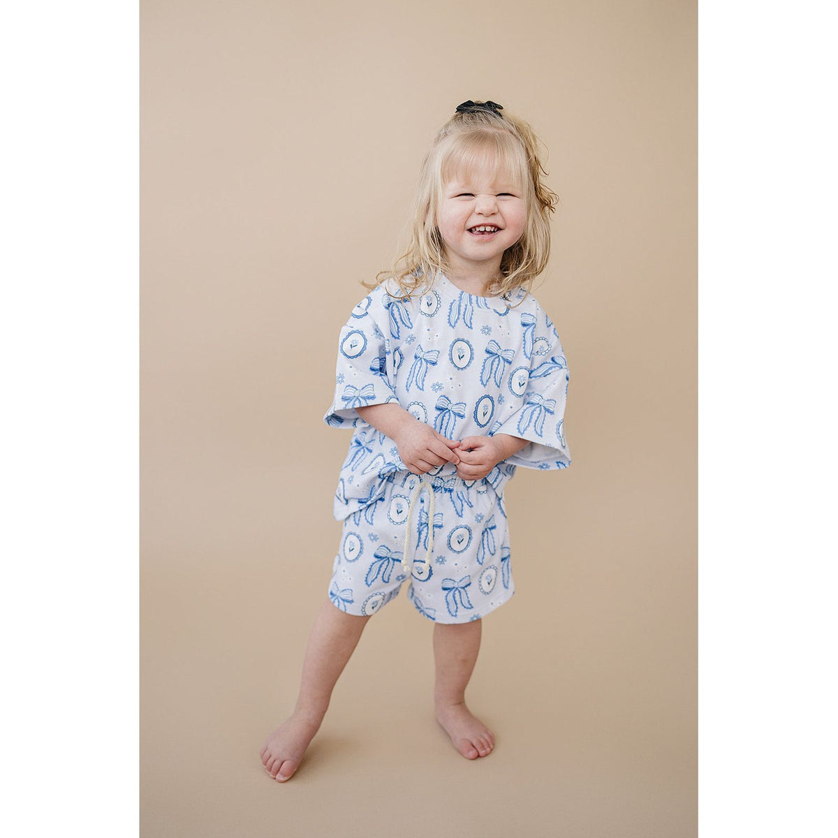 Shorts Set | Blue Bow
