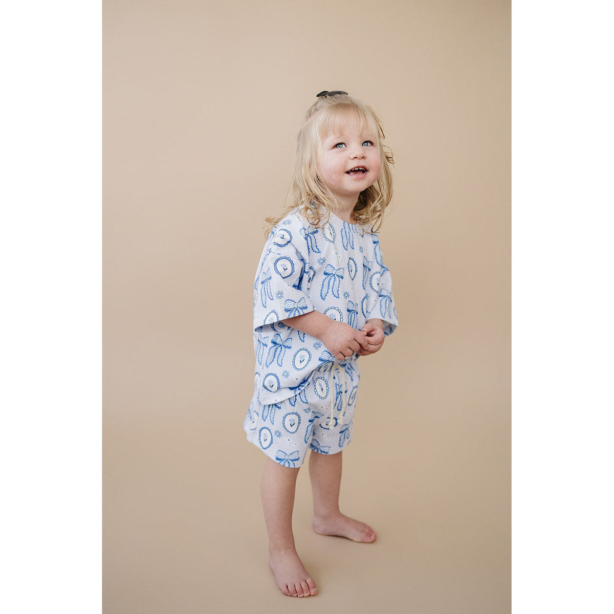 Shorts Set | Blue Bow