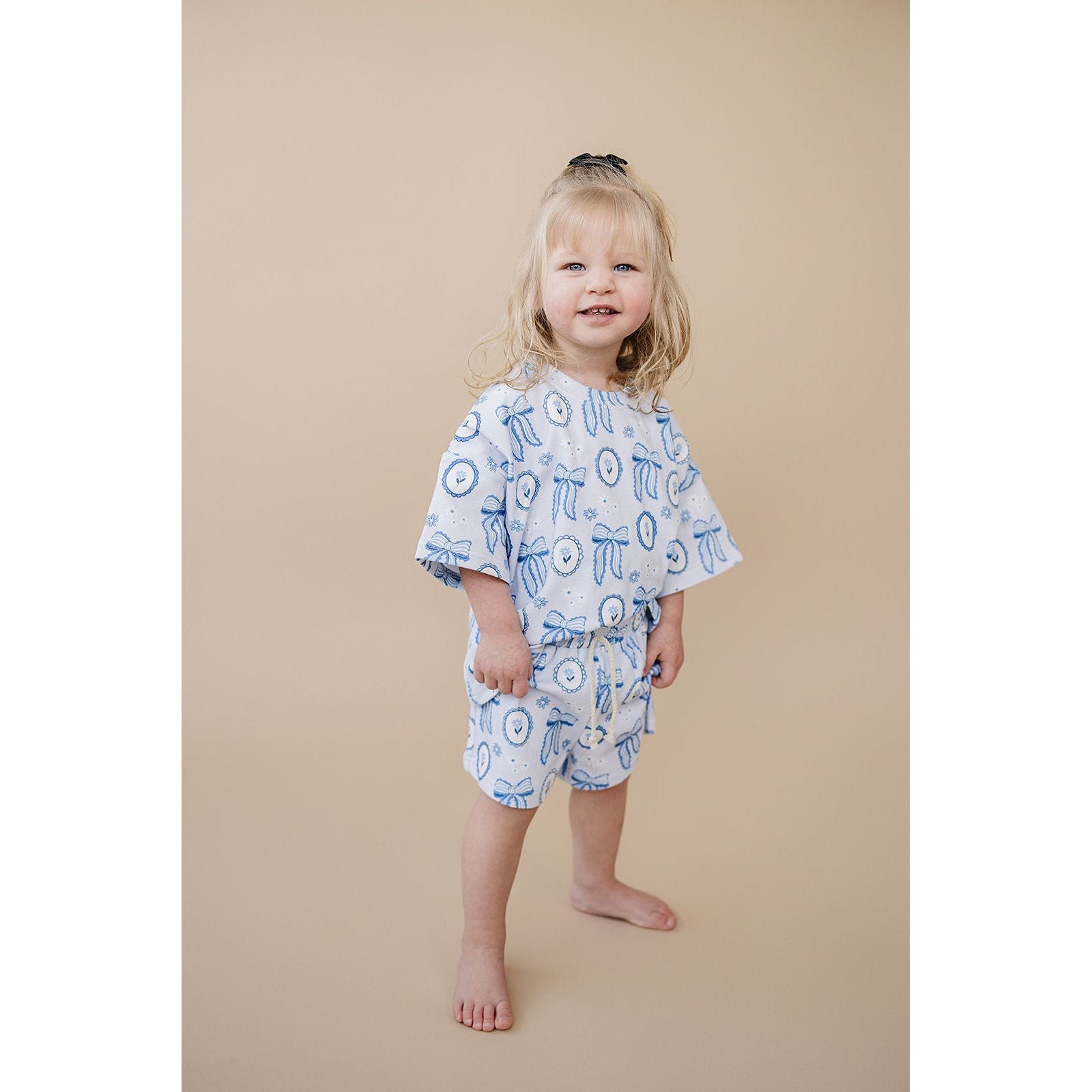 Shorts Set | Blue Bow
