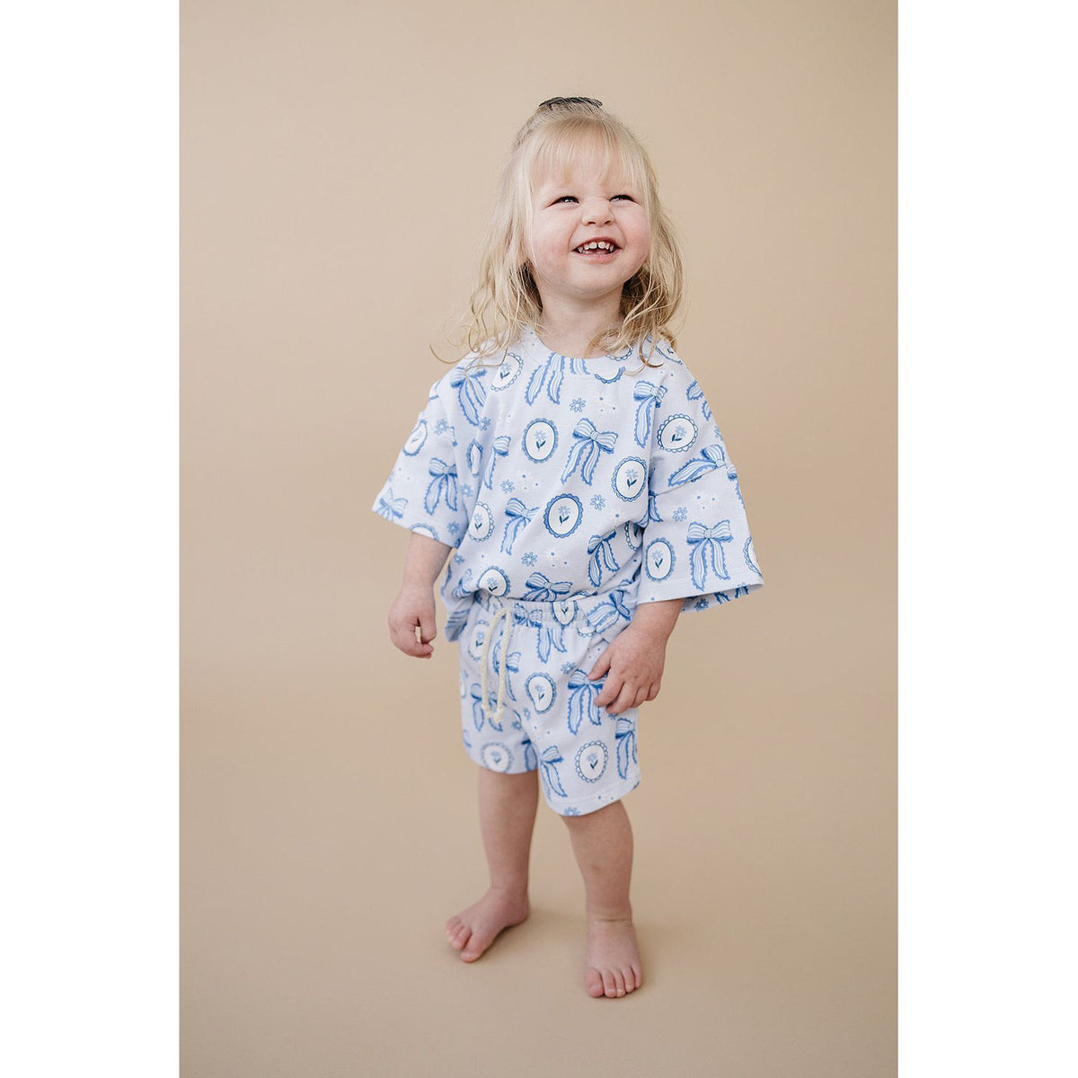 Shorts Set | Blue Bow