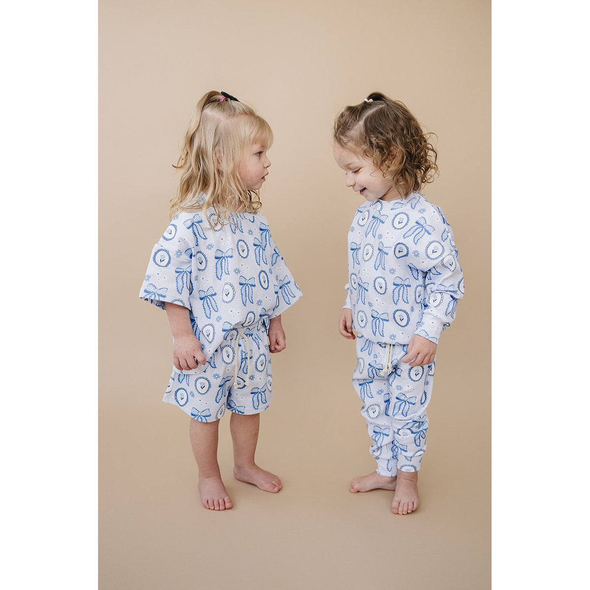 Shorts Set | Blue Bow
