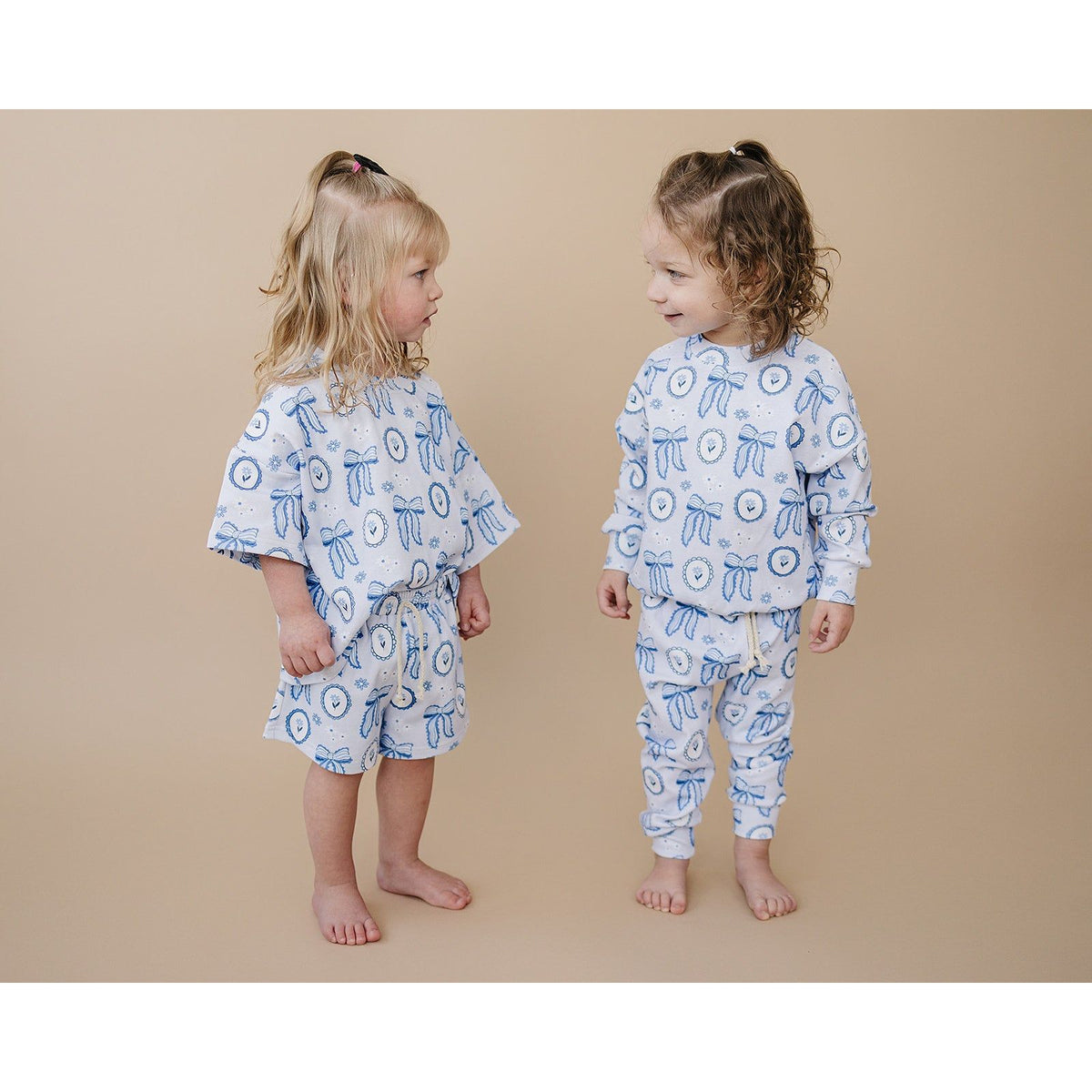 Shorts Set | Blue Bow