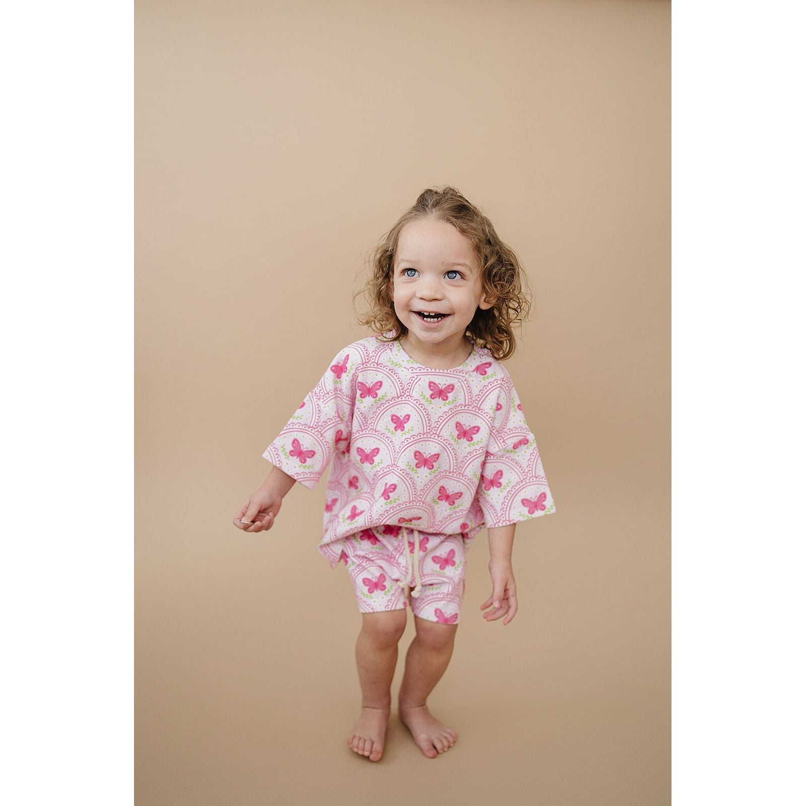Shorts Set | Pink Butterfly
