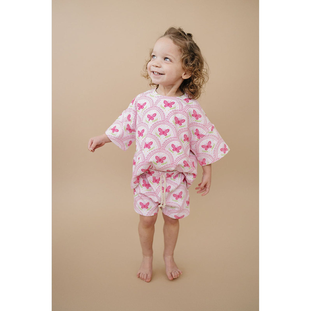 Shorts Set | Pink Butterfly