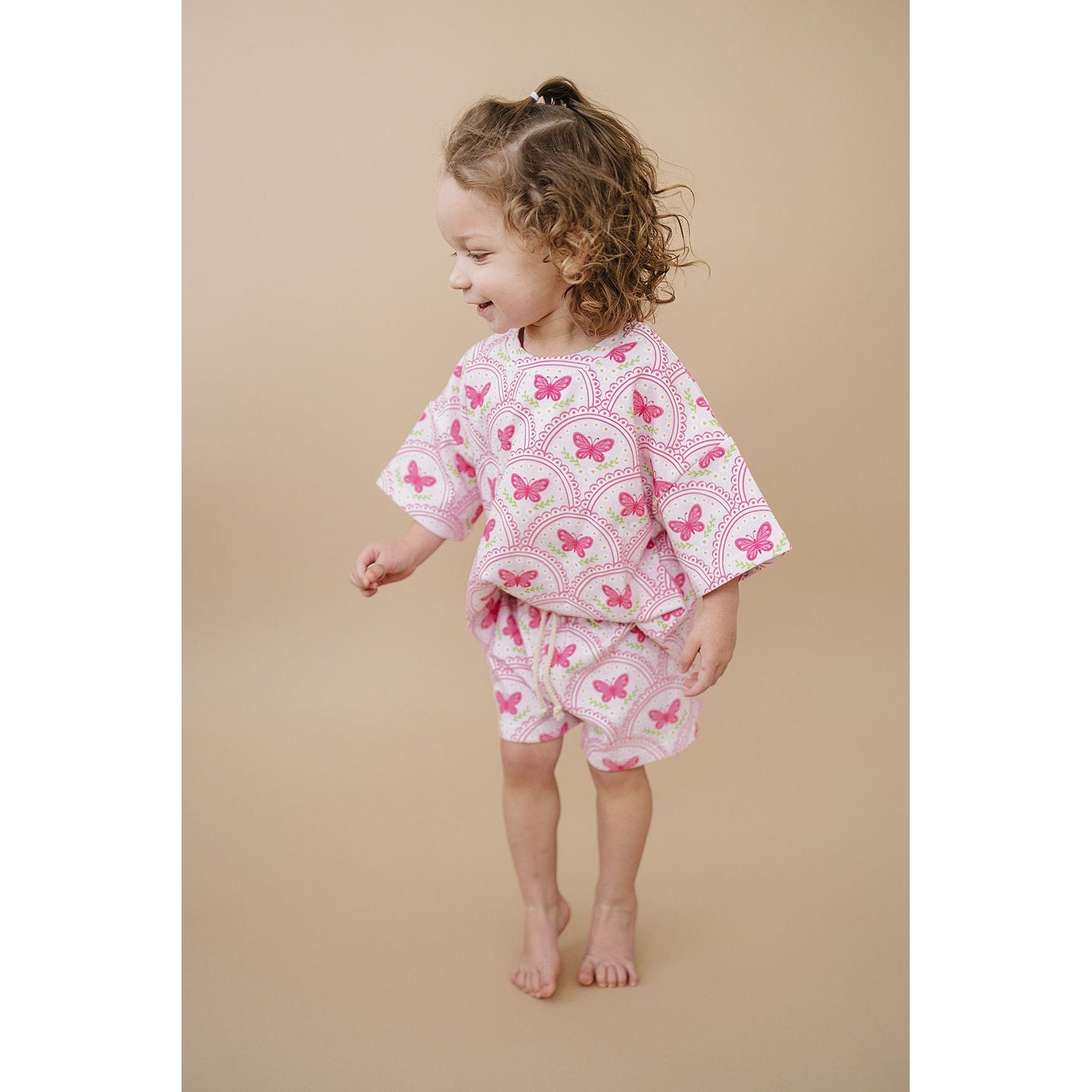 Shorts Set | Pink Butterfly