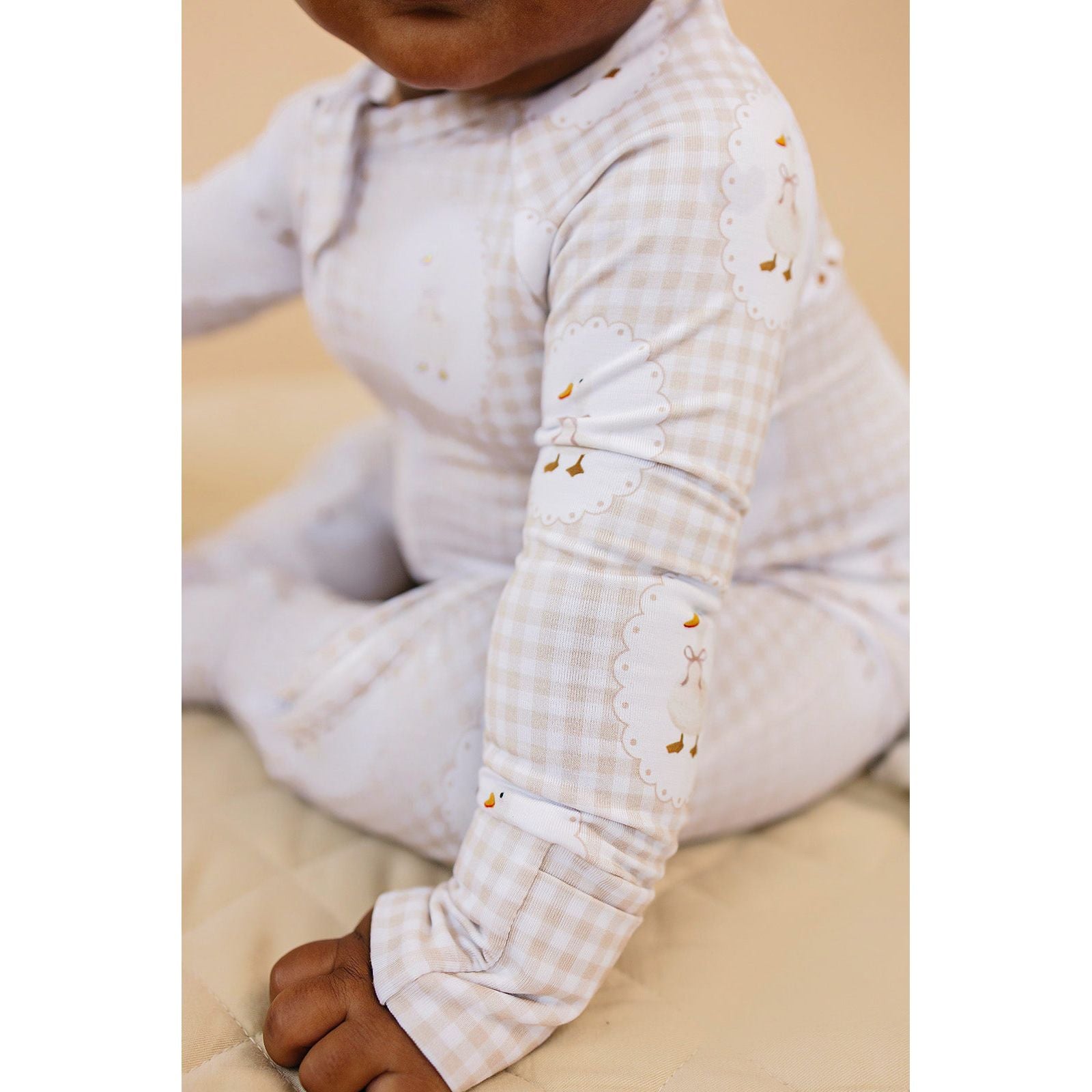 Bamboo Zip Romper | Gingham & Goose