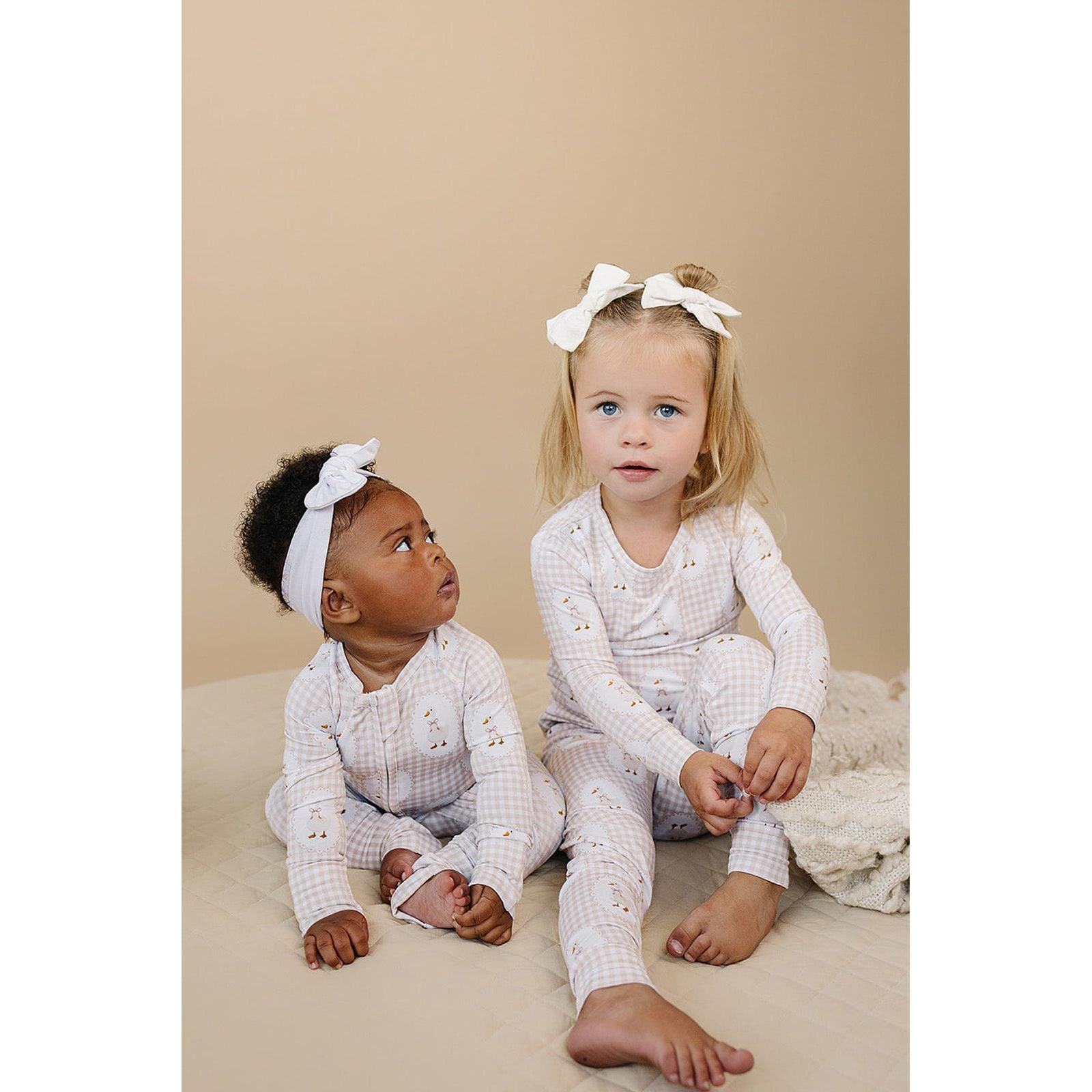 Bamboo Zip Romper | Gingham & Goose