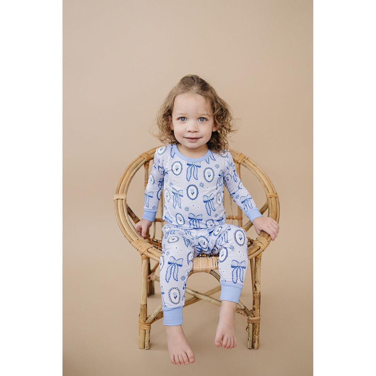 Bamboo Two Piece Set | Blue Bow