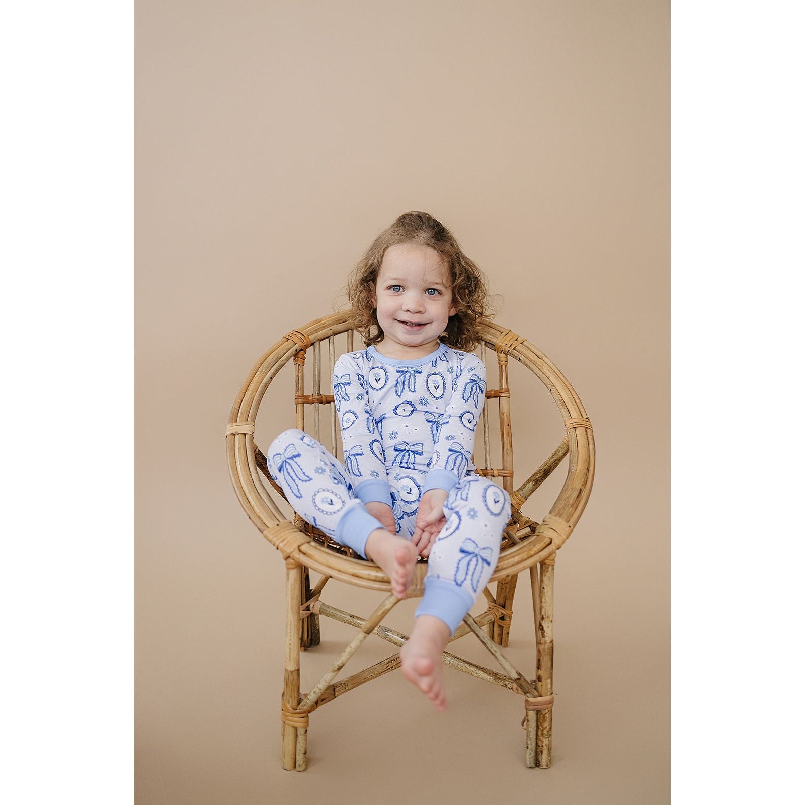 Bamboo Two Piece Set | Blue Bow