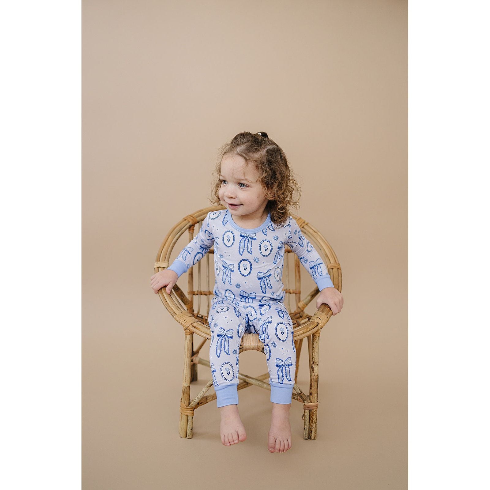 Bamboo Two Piece Set | Blue Bow