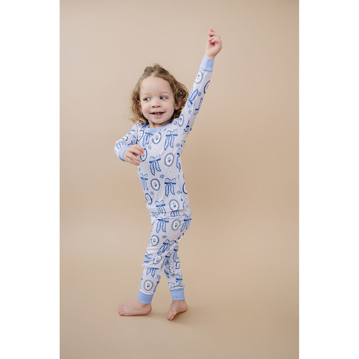Bamboo Two Piece Set | Blue Bow
