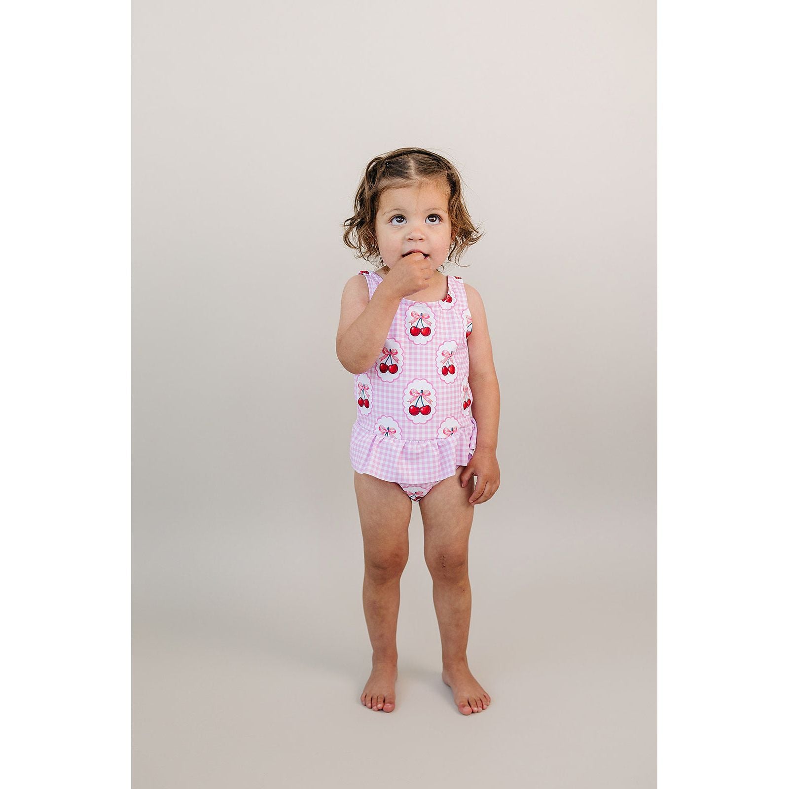 One Piece Swimsuit | Gingham Cherry