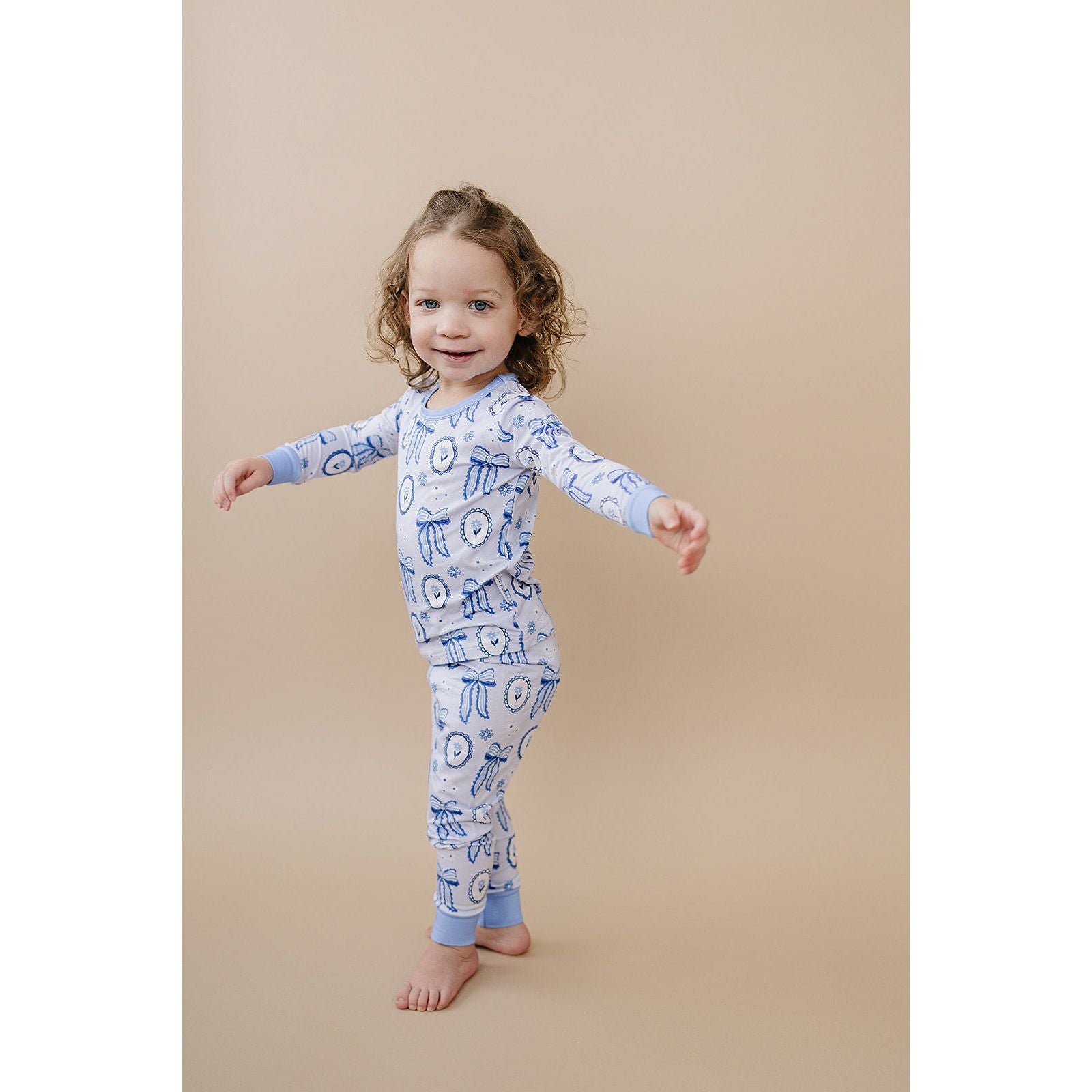 Bamboo Two Piece Set | Blue Bow